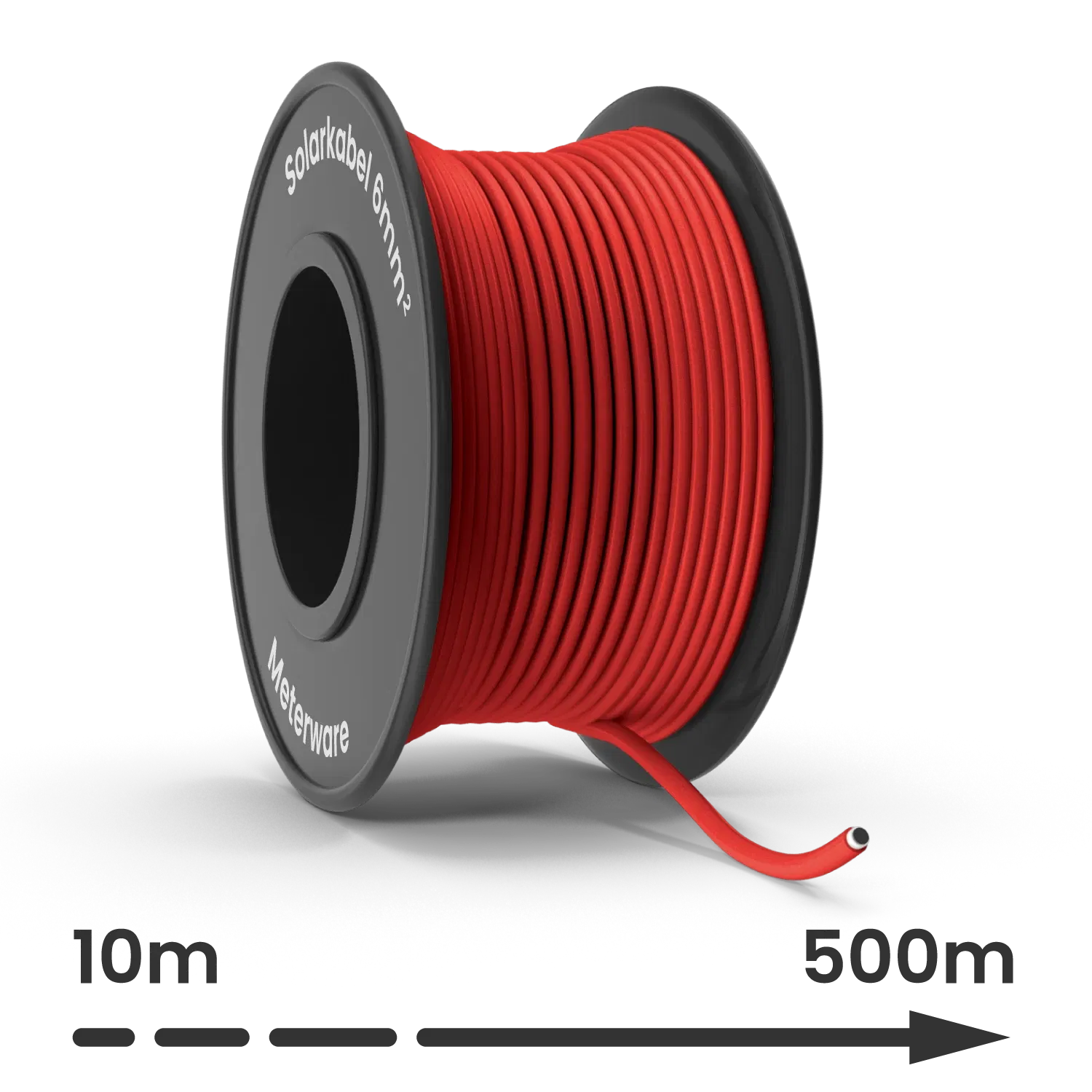 Solarkabel 6mm² H1Z2Z2-K rot (Meterware)