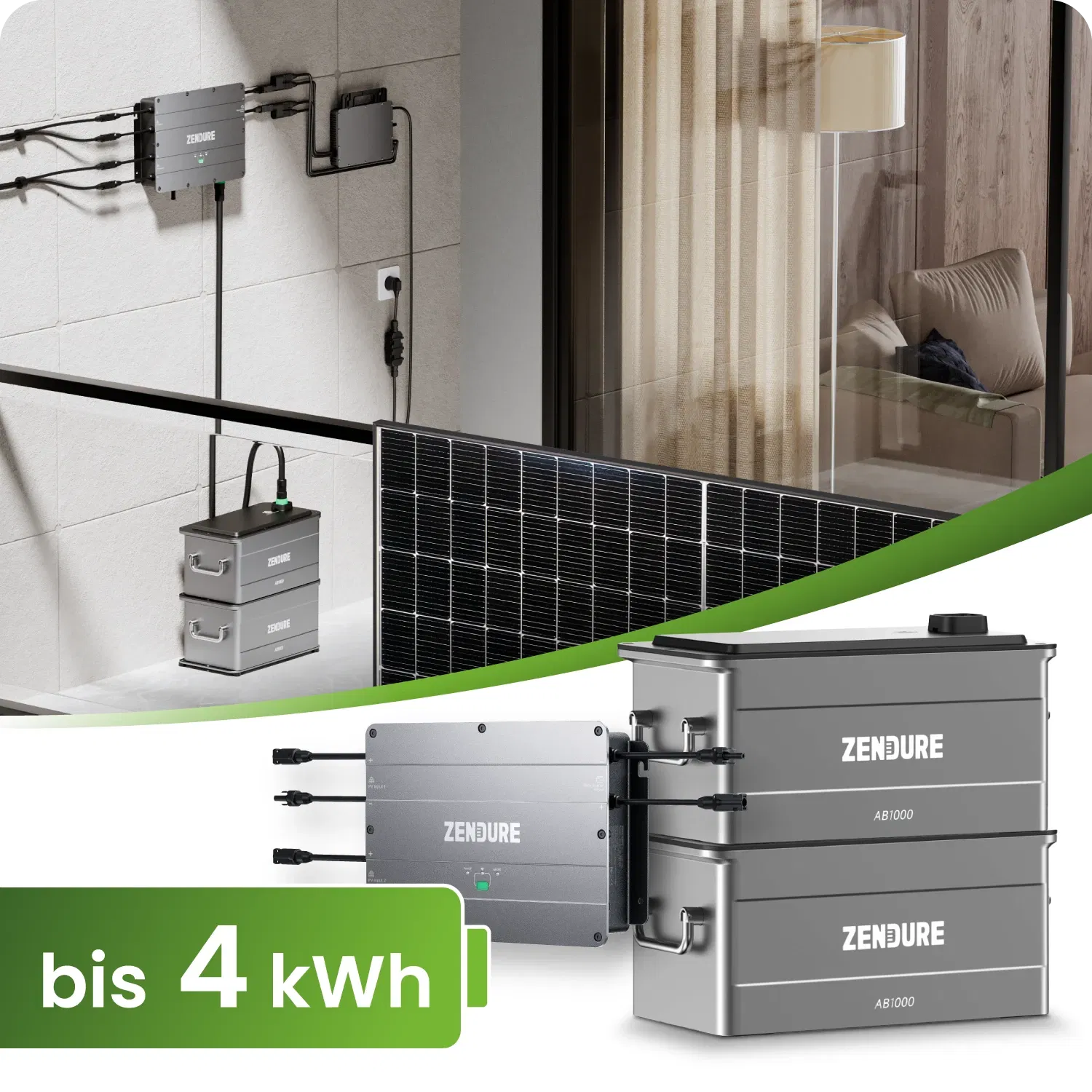 Zendure SolarFlow Speicherpaket für Balkonkraftwerke 1kW/2kW/3kW/4kW Zendure SolarFlow Speicherpaket für Balkonkraftwerke 1kW/2kW/3kW/4kW