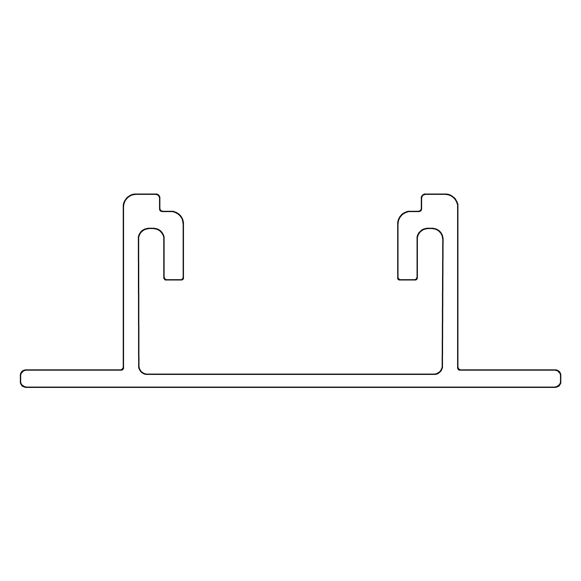 K2 2004278 Montageschienen BasicRail 22; 4,80 m (Bund/160 Stk.)