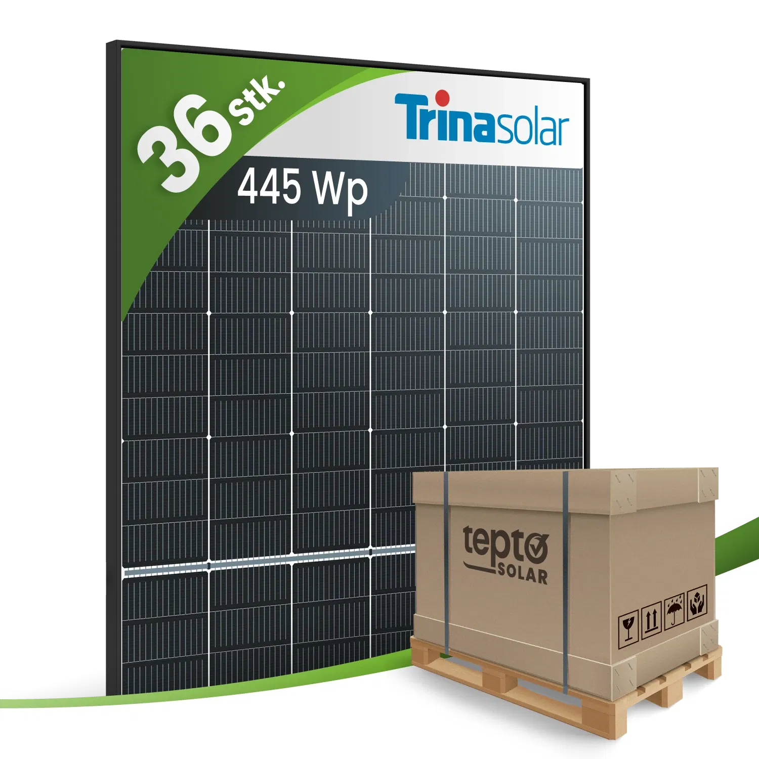 Trina Vertex S+ TSM-NEG9R.28/445Wp Monofazial Glas-Glas Black Frame (Palette)