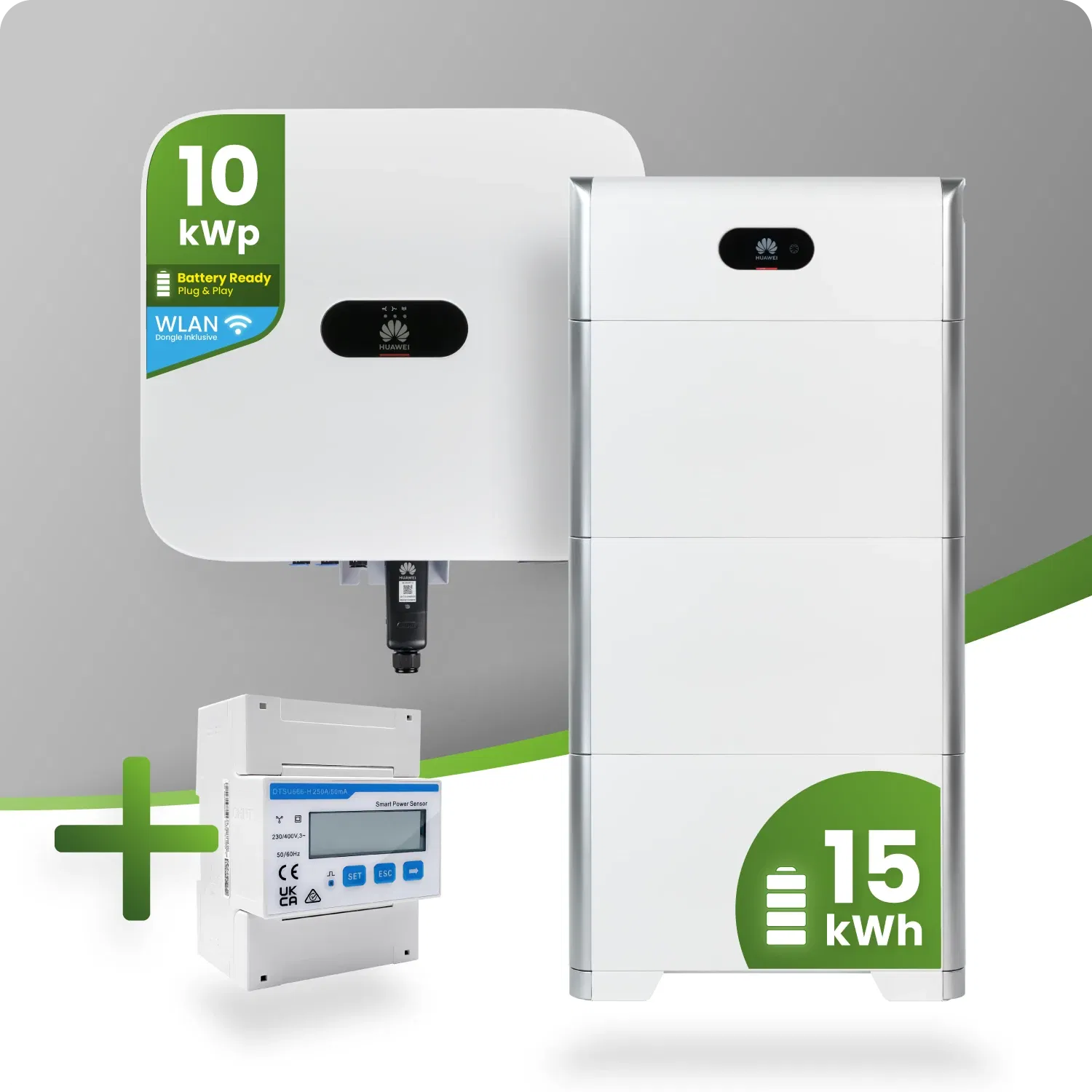 Huawei PV-Paket mit 10kW Hybrid-Wechselrichter und 15kW Speicher inklusive Smart Meter