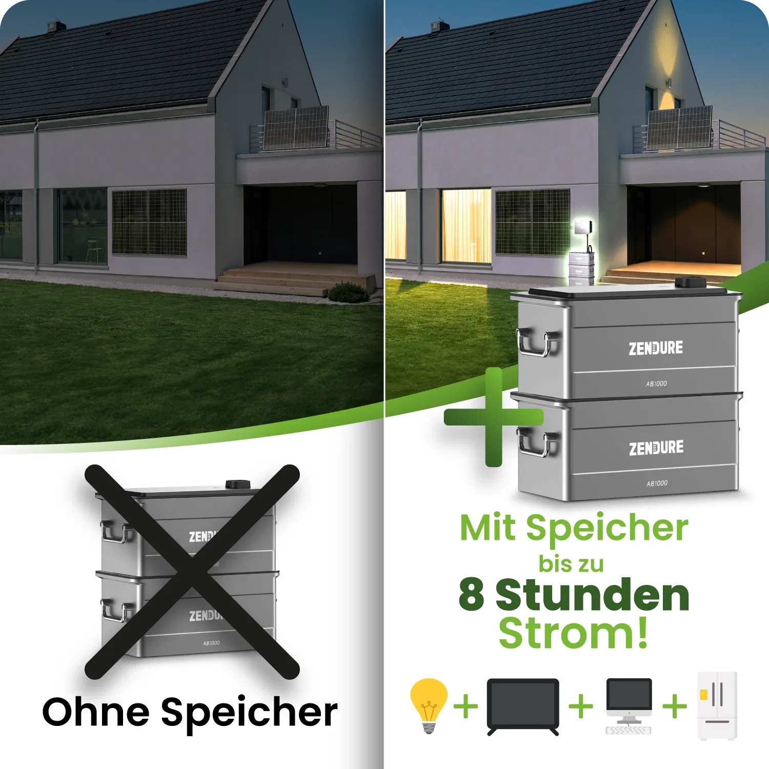 Zendure SolarFlow Speicherpaket für Balkonkraftwerke 1kW/2kW/3kW/4kW Zendure SolarFlow Speicherpaket für Balkonkraftwerke 1kW/2kW/3kW/4kW