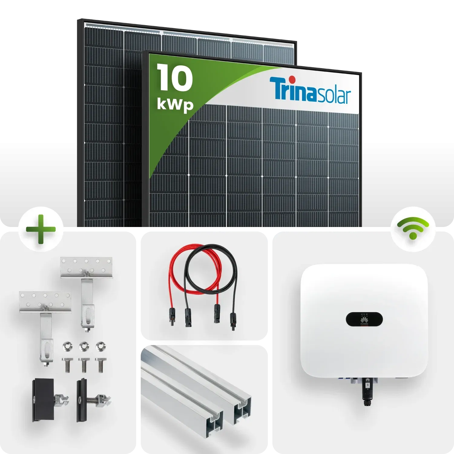 10 kWp PV-Anlage 23x Trina 440Wp Glas-Glas Black Frame