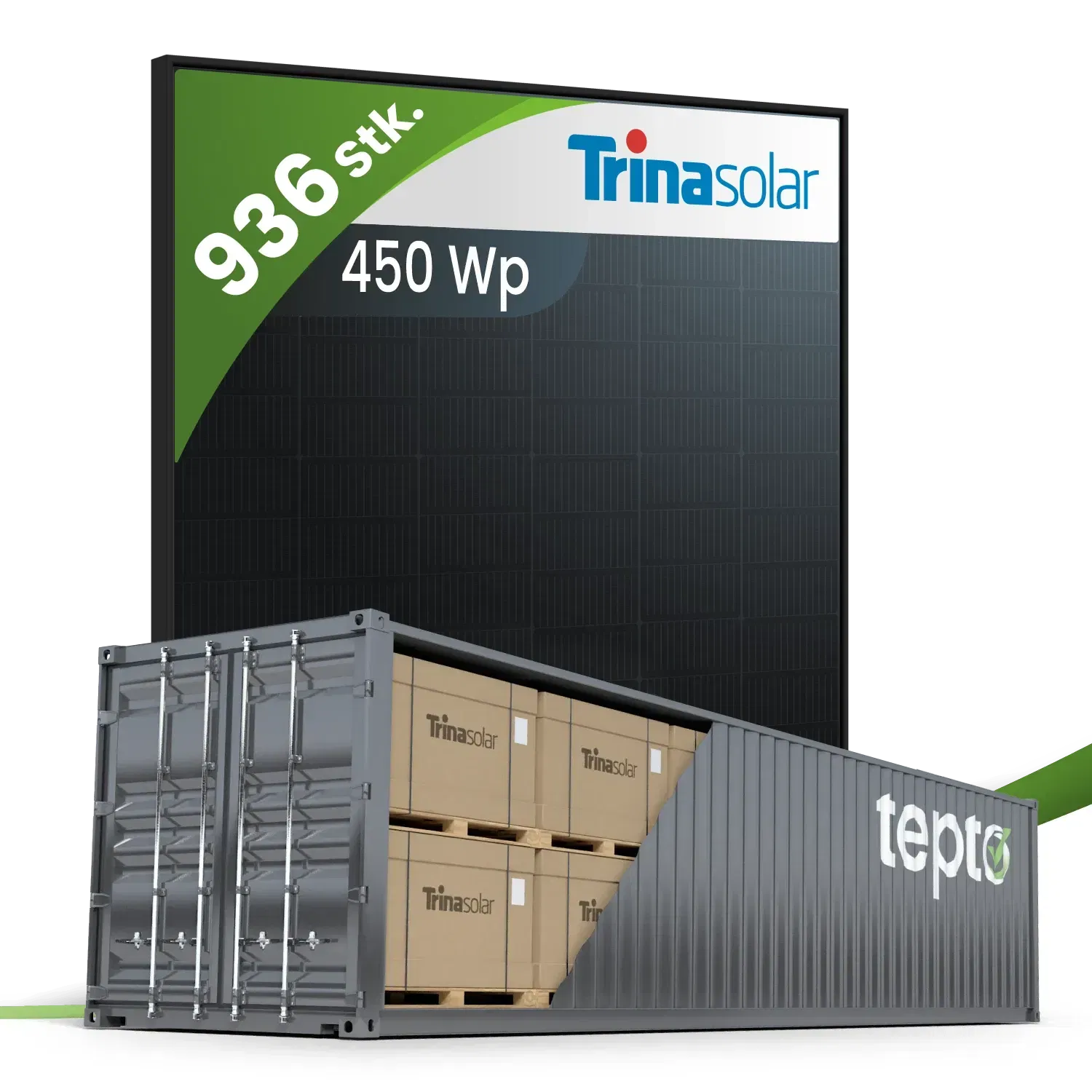 Trina Vertex S+ 450Wp NEG9R.25 Glas-Glas Fullblack (Container)