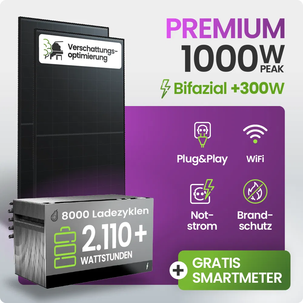 Tepto Premium 2 Balkonkraftwerk mit FoxEss Avocado 22 Pro