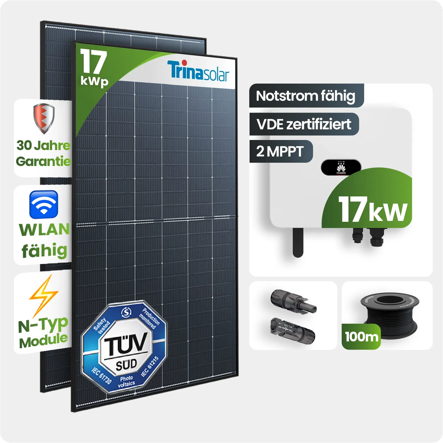 Tepto HomePremium 17 kWp Trina Huawei PV-Anlage Speicher erweiterbar
