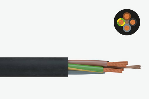 Gummischlauchleitung H07RN-F 3G1,5 SW (Meterware)