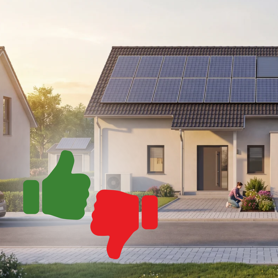 energie, solaranlage, haus, dach, garten