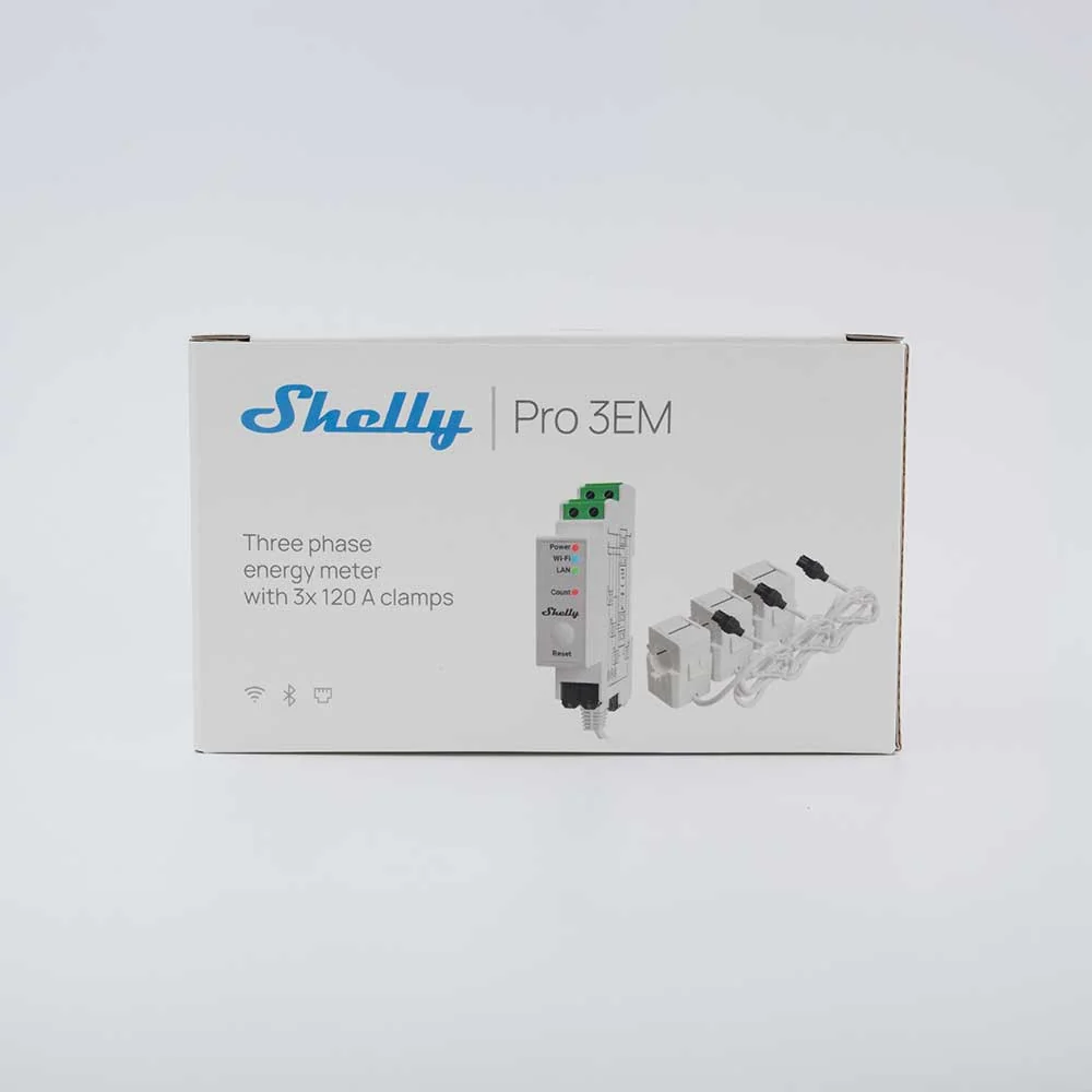 Smart Meter Shelly Pro 3EM 120A v2 Intelligenter Stromzähler