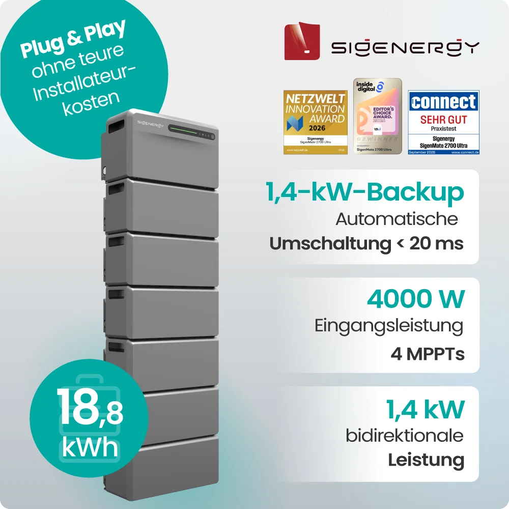 Sigenergy SigenMate Speicherpaket 18,816kWh