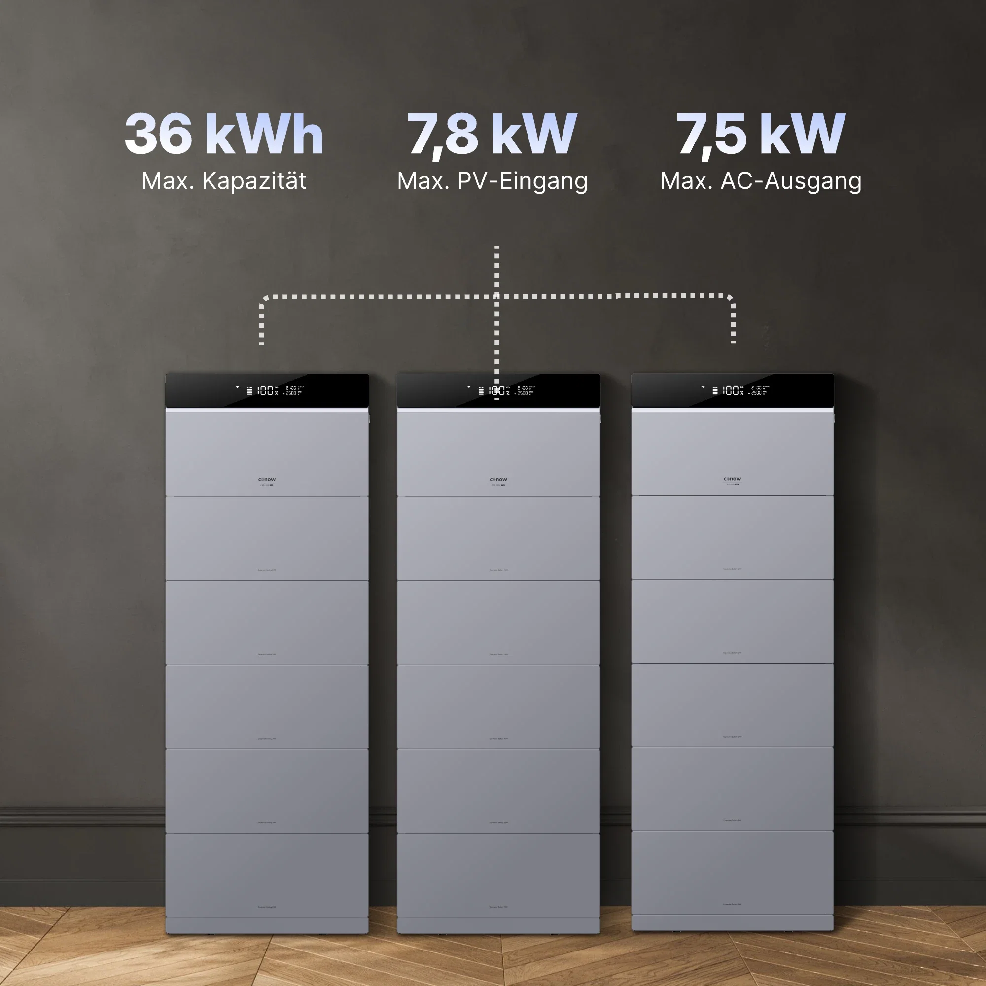Tepto 2000W Balkonkraftwerk Premium mit Conow 2kWh Speicher