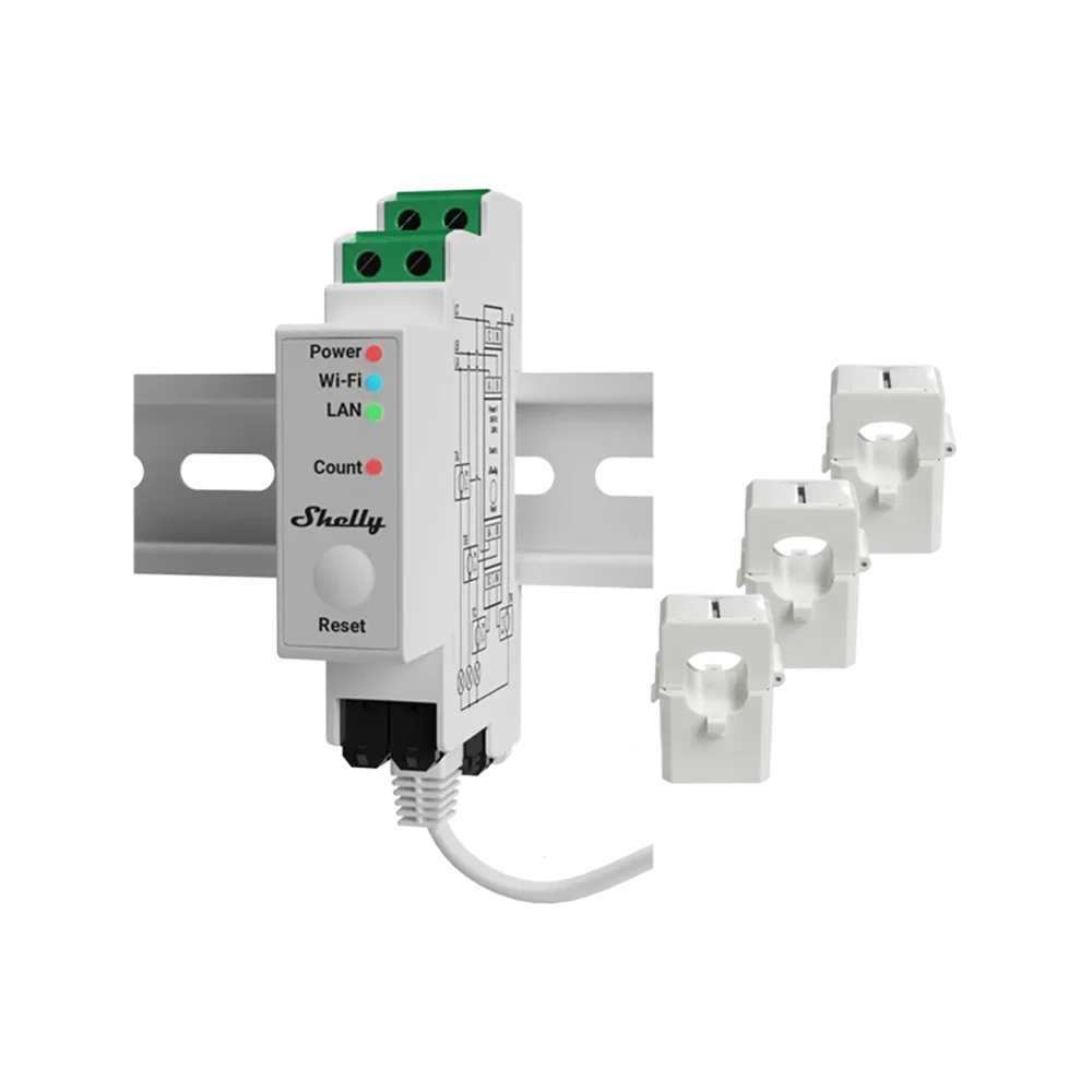 Smart Meter Shelly Pro 3EM 120A v2 Intelligenter Stromzähler
