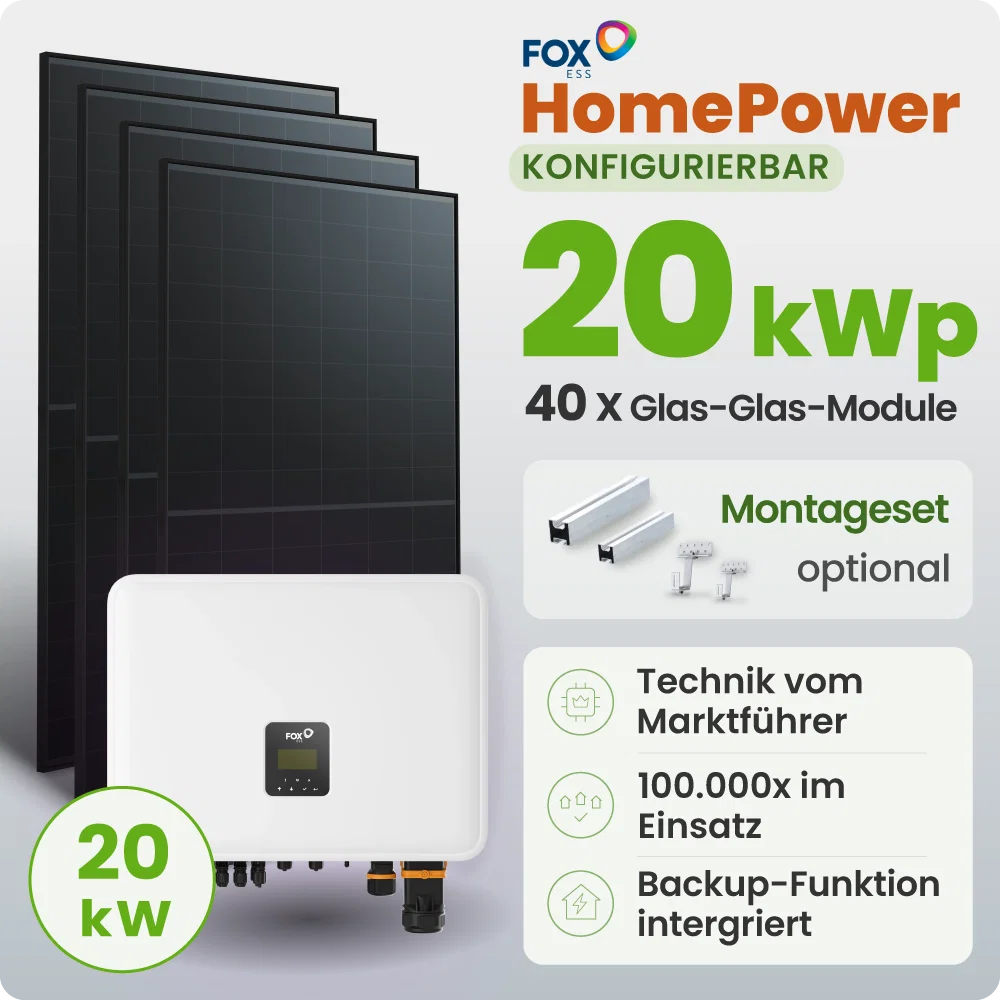 Tepto HomePower 20 kWp FoxEss PV-Anlage Speicher erweiterbar