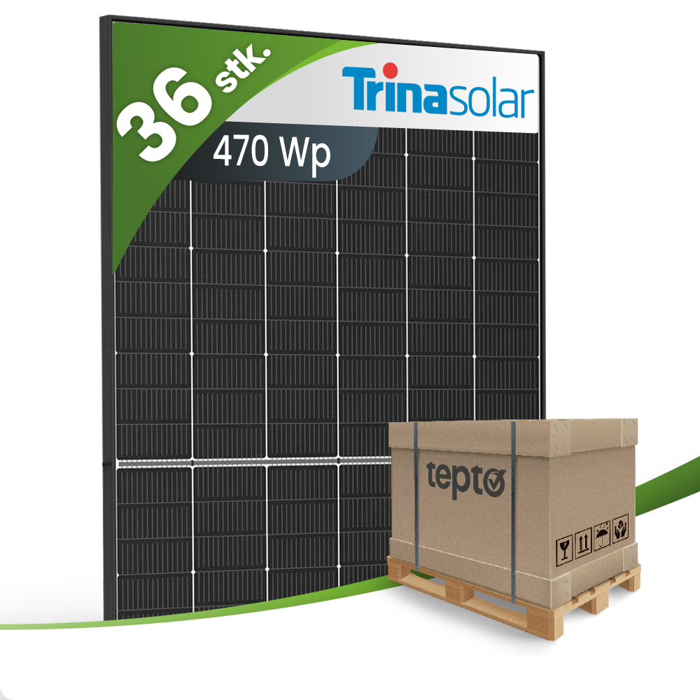 Solarmodul, PV-Modul, 470 Wp, Solaranlage, Palette