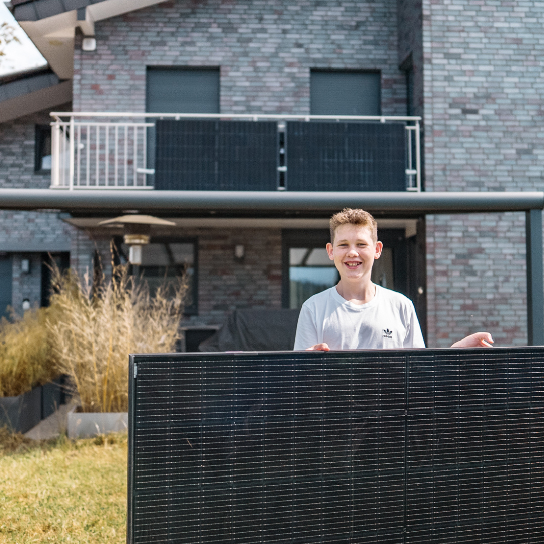Handlauf, Balkon, Junge, Person, Jugendlich