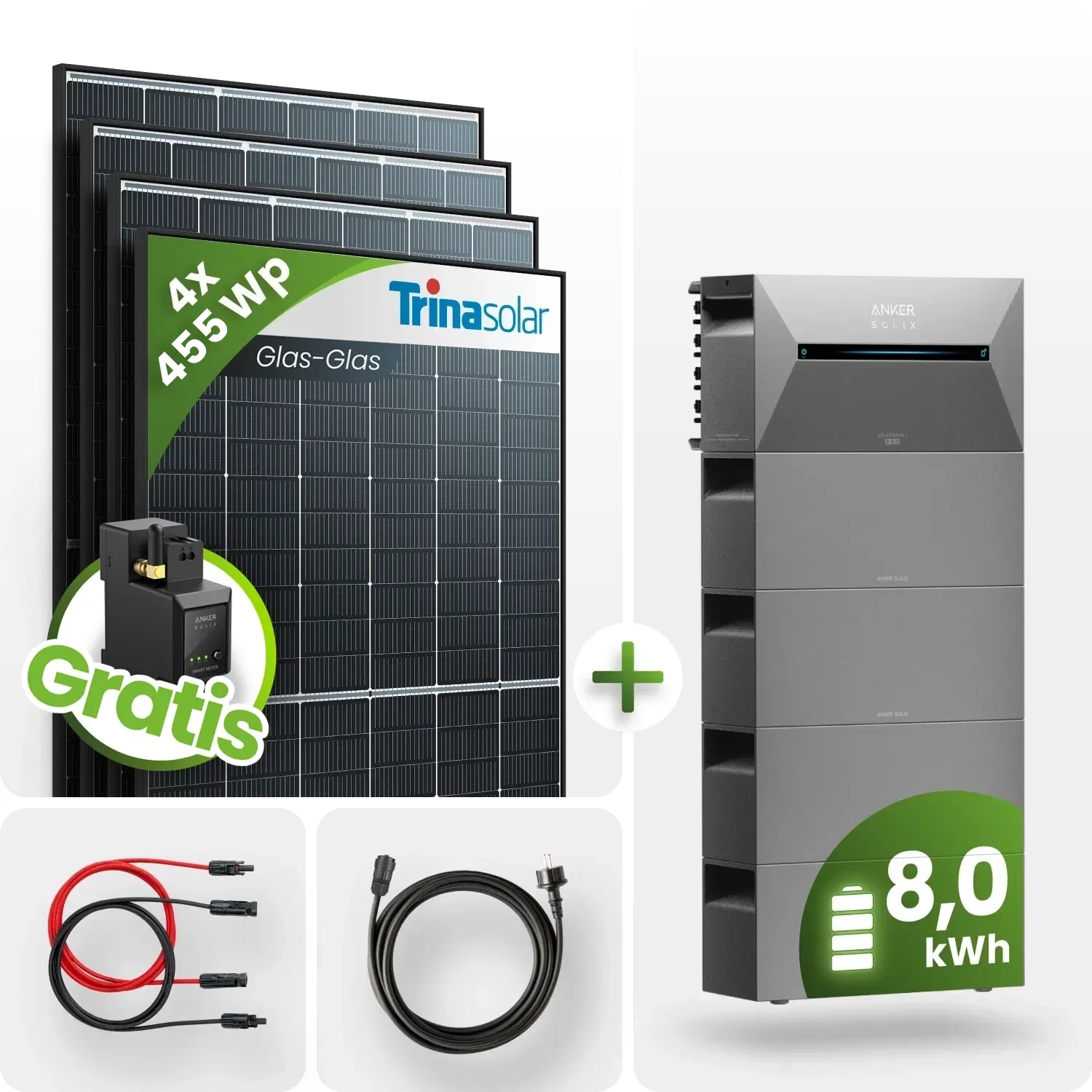 1820Wp Balkonkraftwerk 8kWh Speicher Anker Solarbank 2