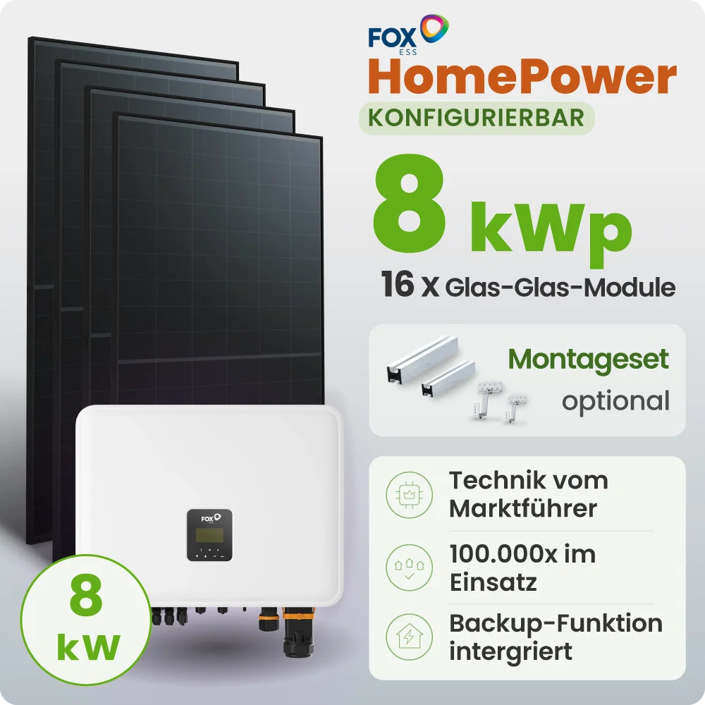 Tepto HomePower 8 kWp FoxEss PV-Anlage Speicher erweiterbar
