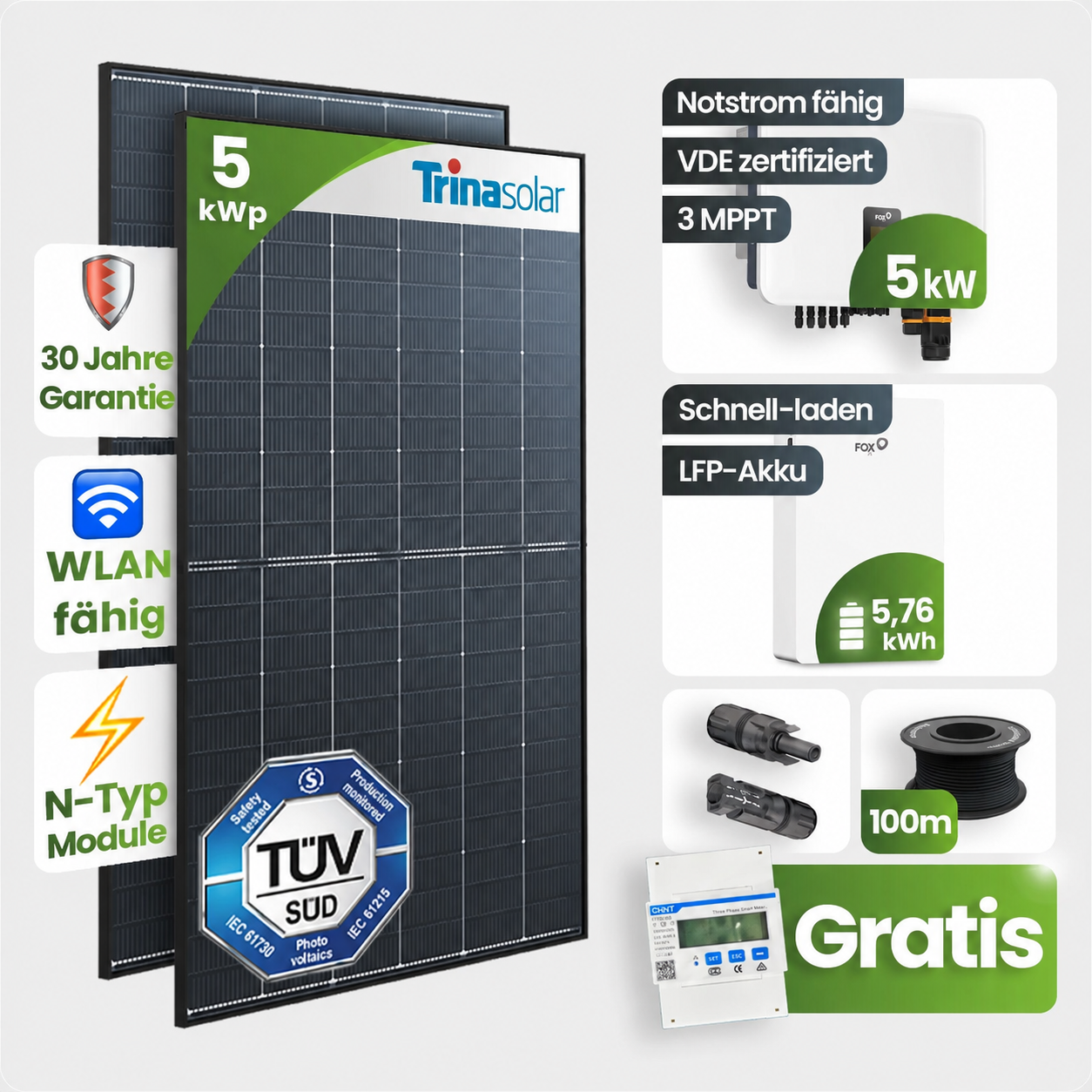 Solarmodul, PV-Modul, 5kW, Solarpanel, Trina Solar