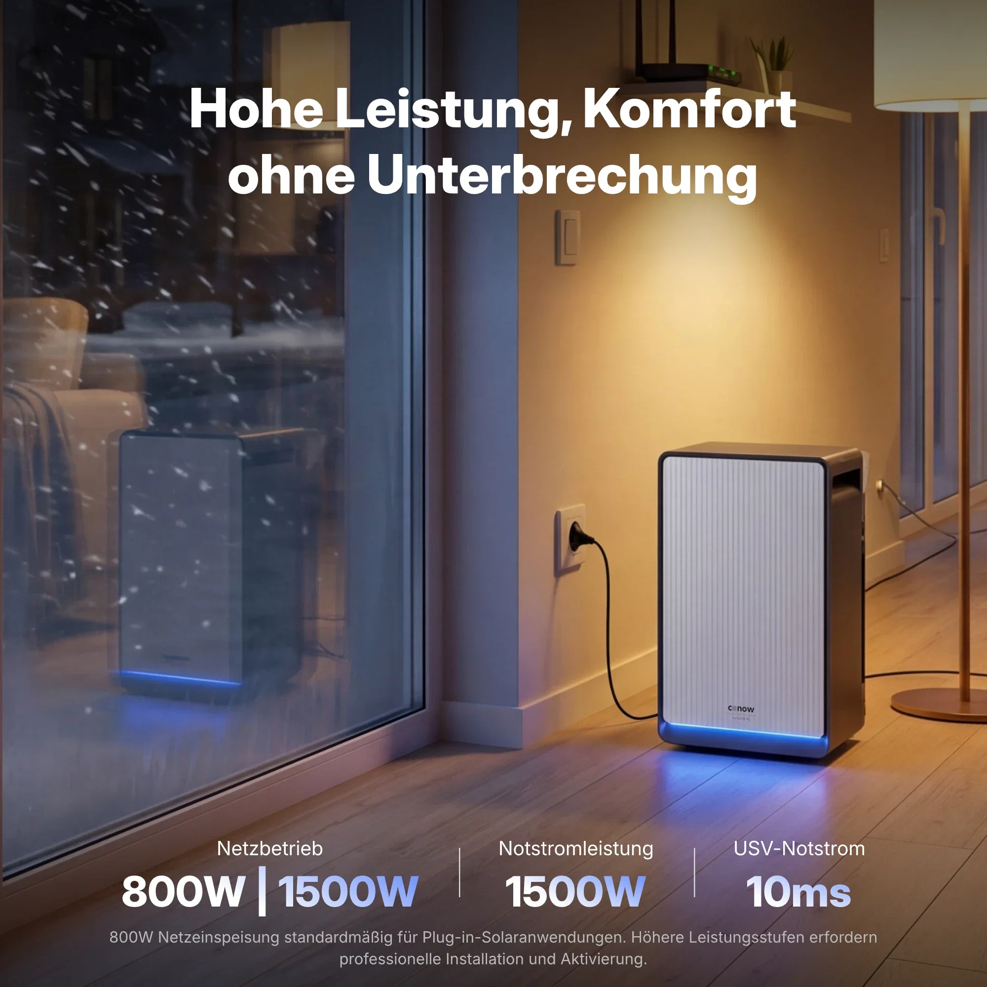 Conow Lyra 2500 AC Speicher für Balkonkraftwerke