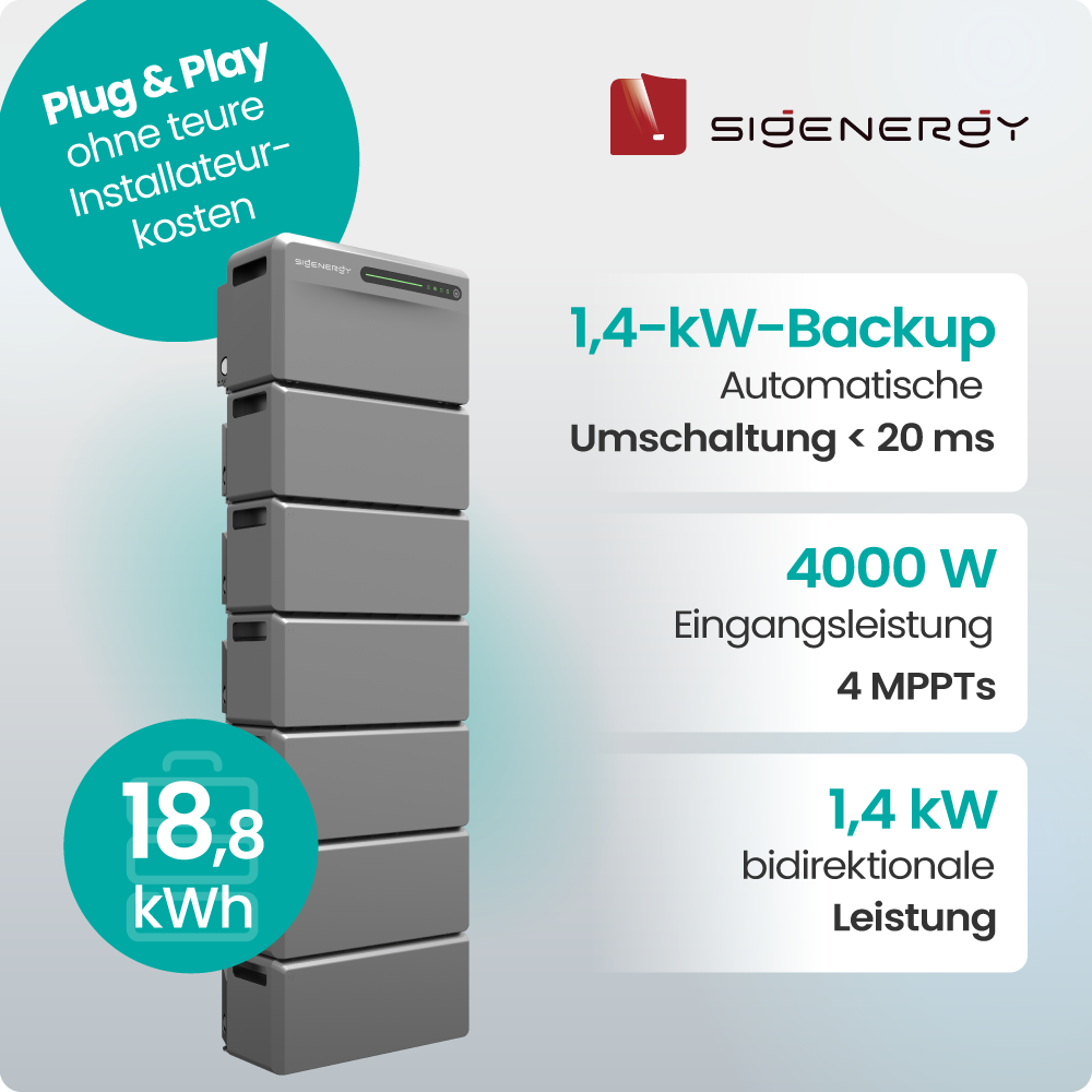 Sigenergy SigenMate Speicherpaket 18,816kWh
