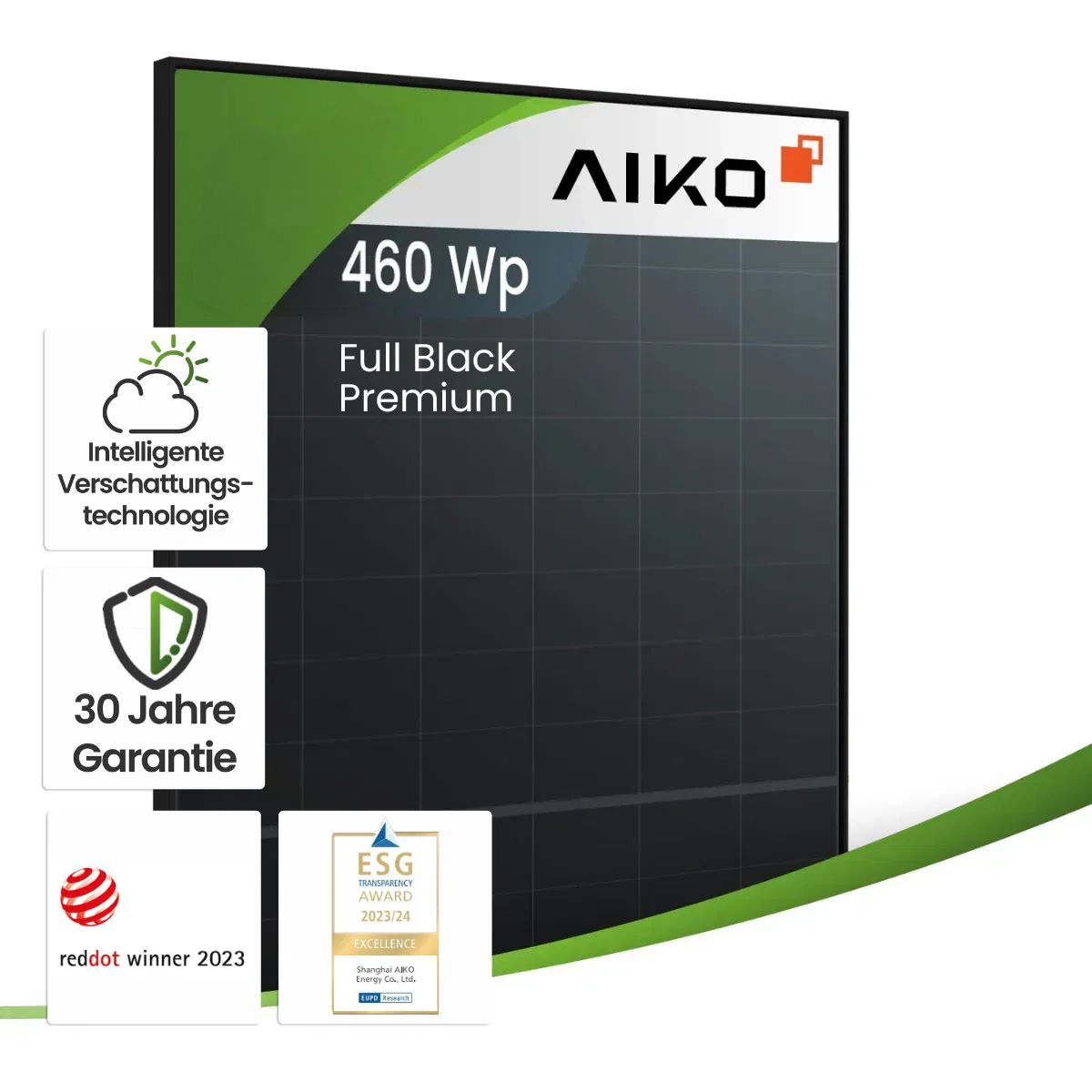 460 Wp, Full Black, Premium, Solarpanel, Garantie 30 Jahre