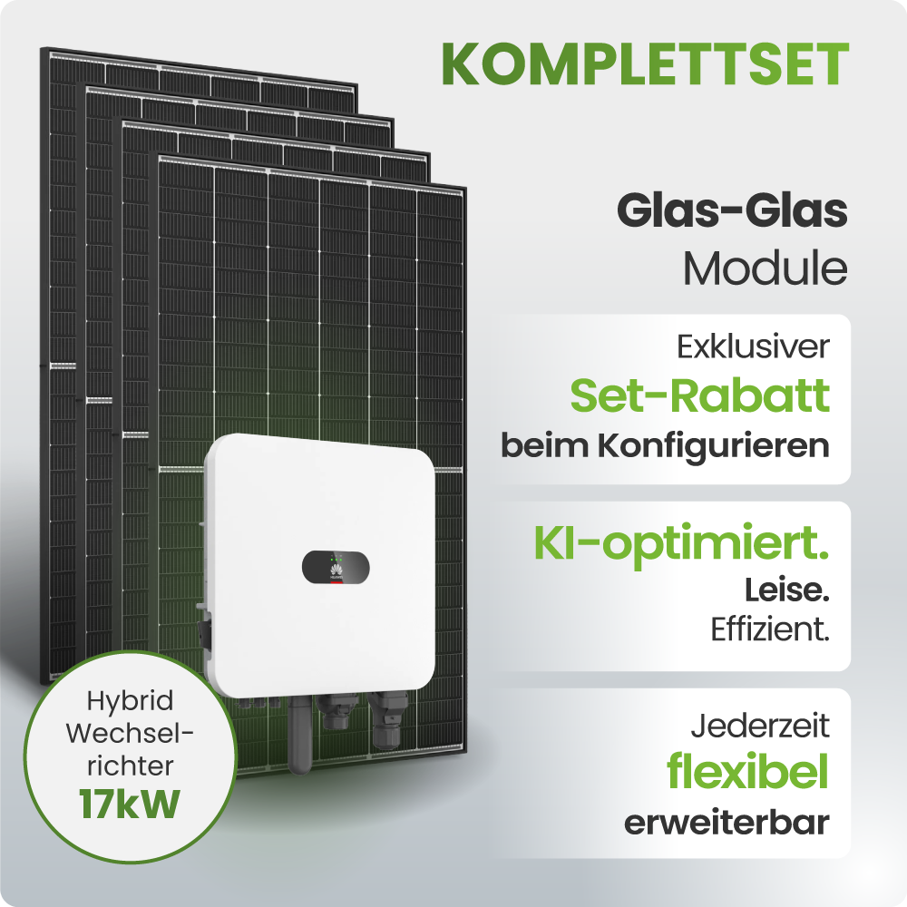 Solarmodul, Solarzellen, Wechselrichter, Hybrid, 17 kW