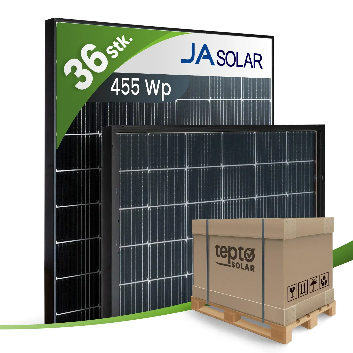 JA Solar JAM54D40-LB/455Wp Bifazial Glas-Glas Black Frame (Palette) JA Solar JAM54D40-LB/455Wp Bifazial Glas-Glas Black Frame (Palette)