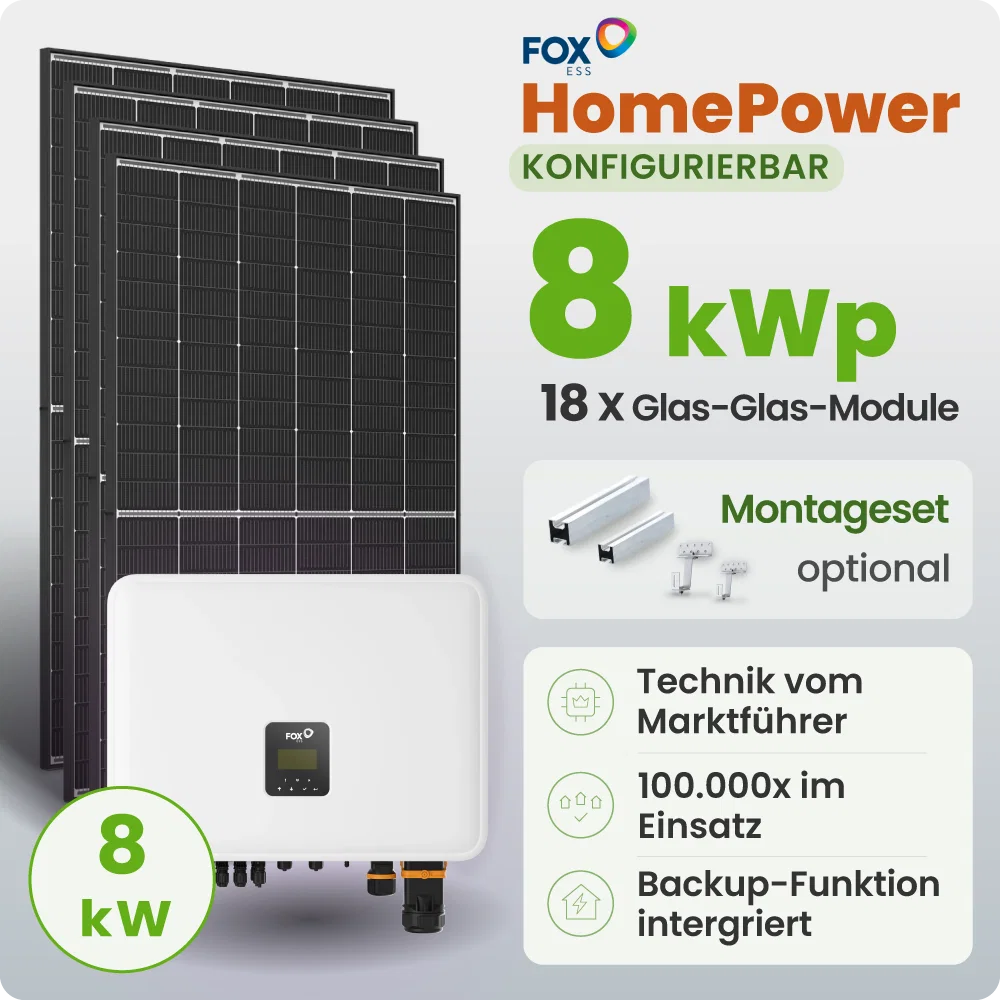 Tepto HomePower 8 kWp Sunpro FoxEss PV-Anlage Speicher erweiterbar