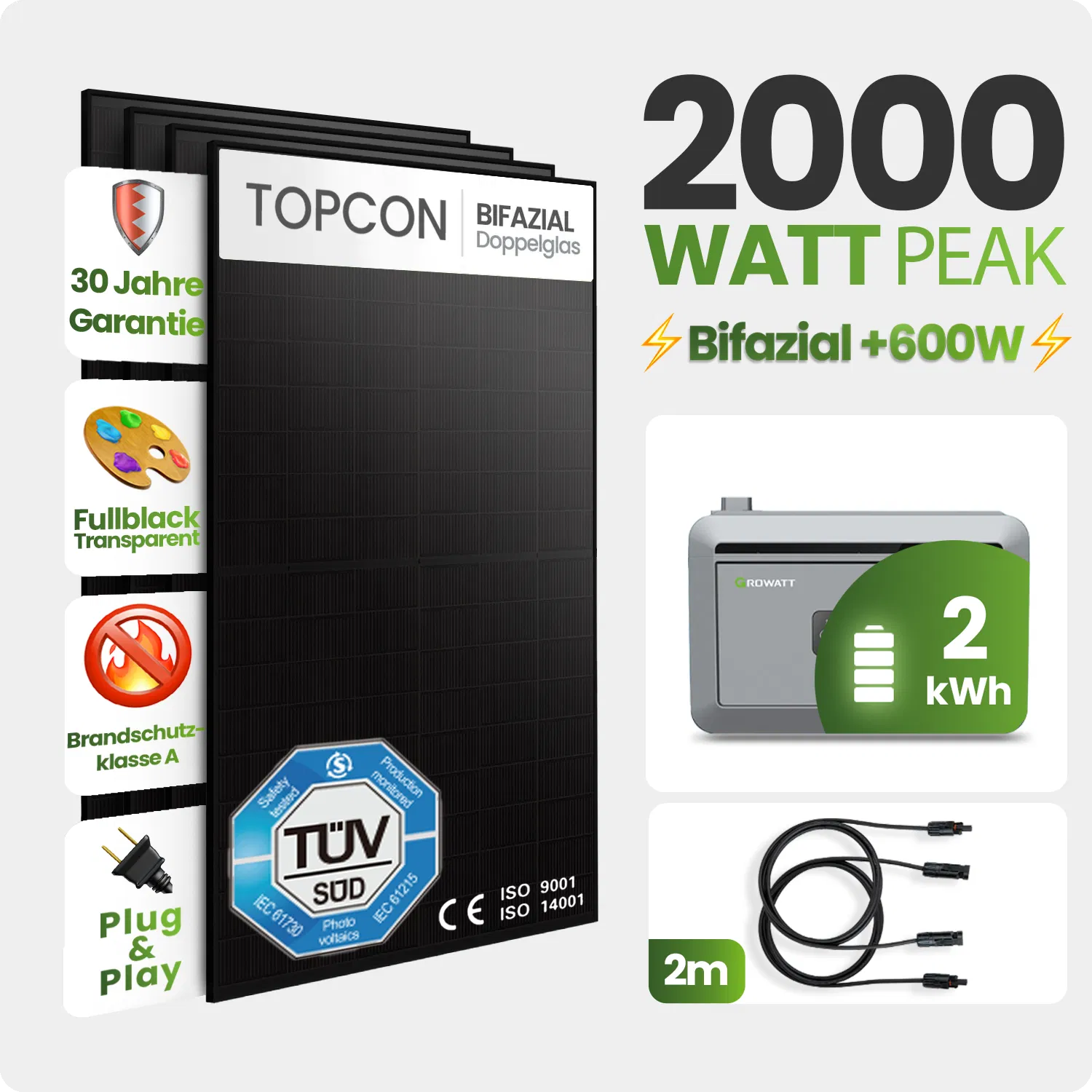 Tepto 2000W Balkonkraftwerk MaxPower mit 2 kWh Speicher Tepto 2000W Balkonkraftwerk MaxPower mit 2 kWh Speicher