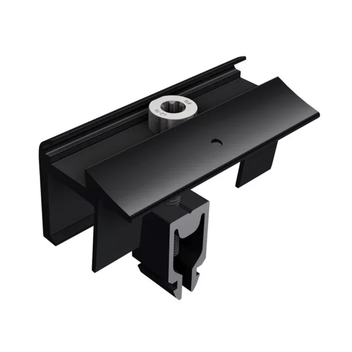SL-Rack 96162-01 Endklemme mit Erdung 28-45mm schwarz eloxiert