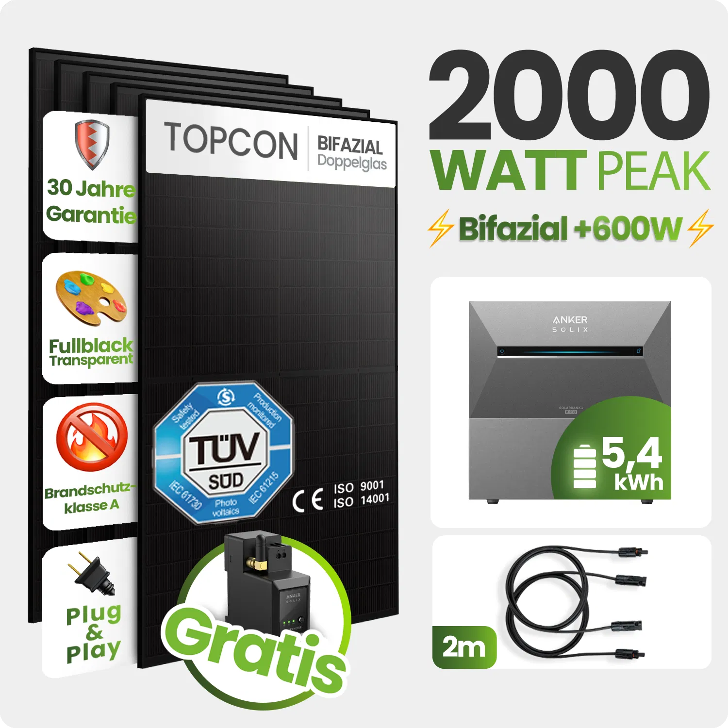 Tepto 2000W Balkonkraftwerk MaxPower mit 5,4 kWh Speicher Anker 3