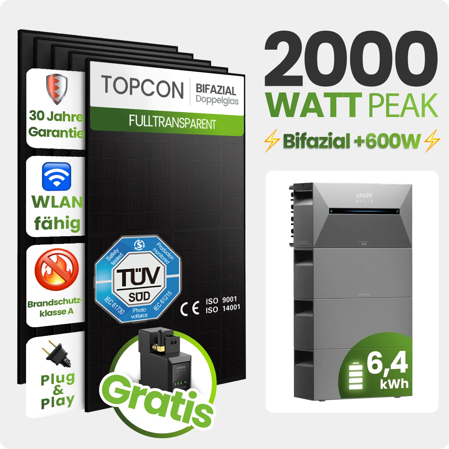 Tepto 2000W Balkonkraftwerk MaxPower mit 6,4 kWh Speicher Tepto 2000W Balkonkraftwerk MaxPower mit 6,4 kWh Speicher