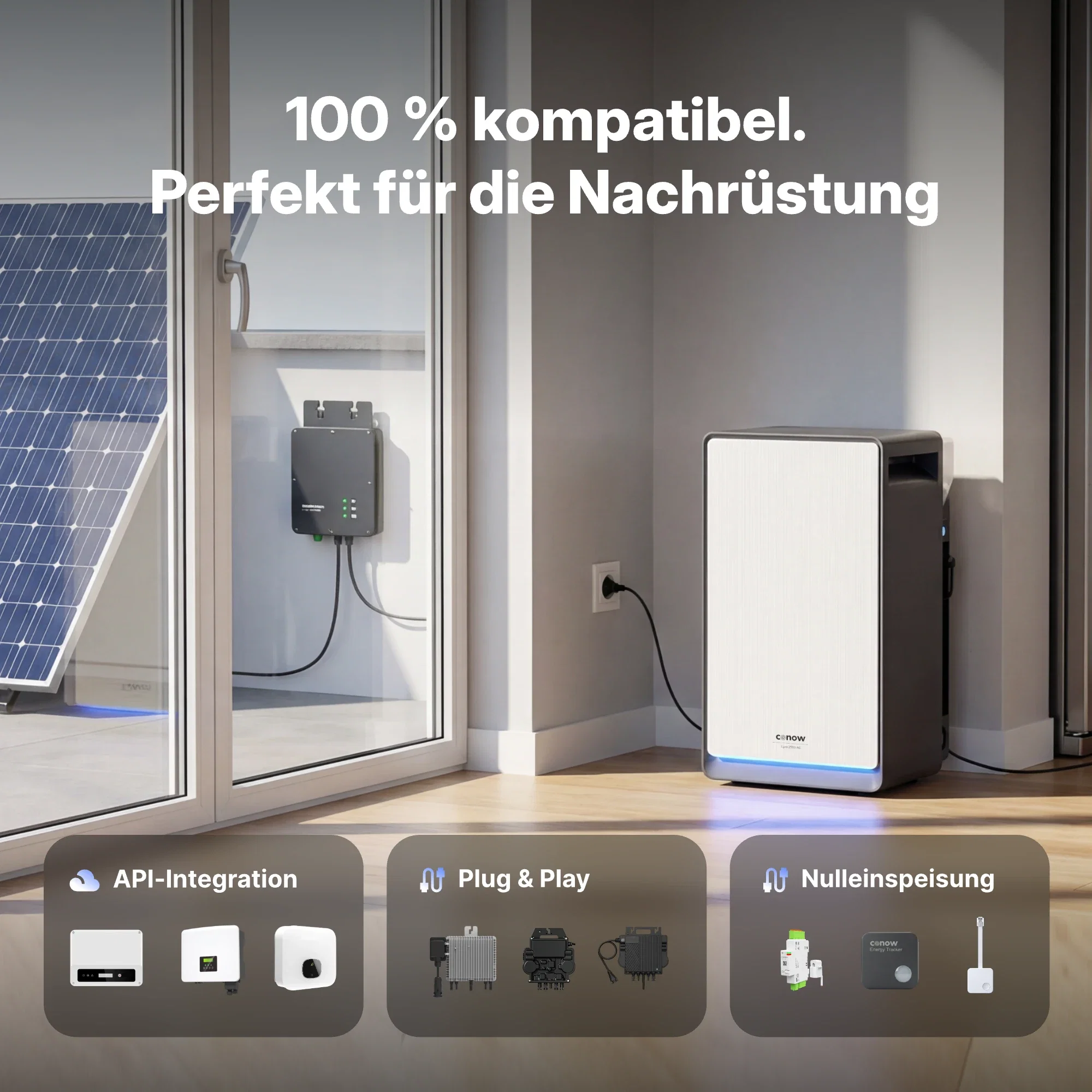 Conow Lyra 2500 AC Speicher für Balkonkraftwerke