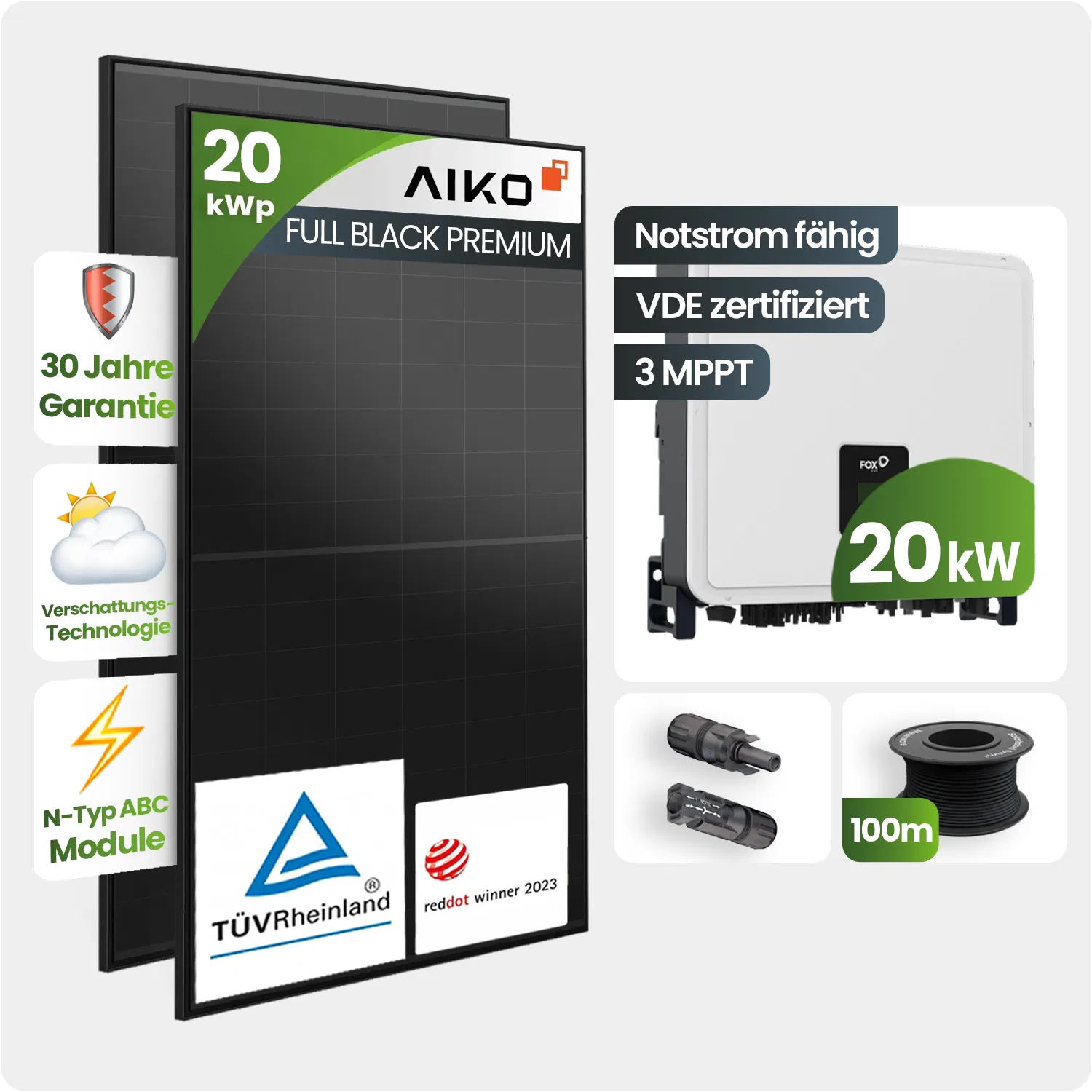 Tepto HomePower 20 kWp Aiko FoxEss PV-Anlage Speicher erweiterbar