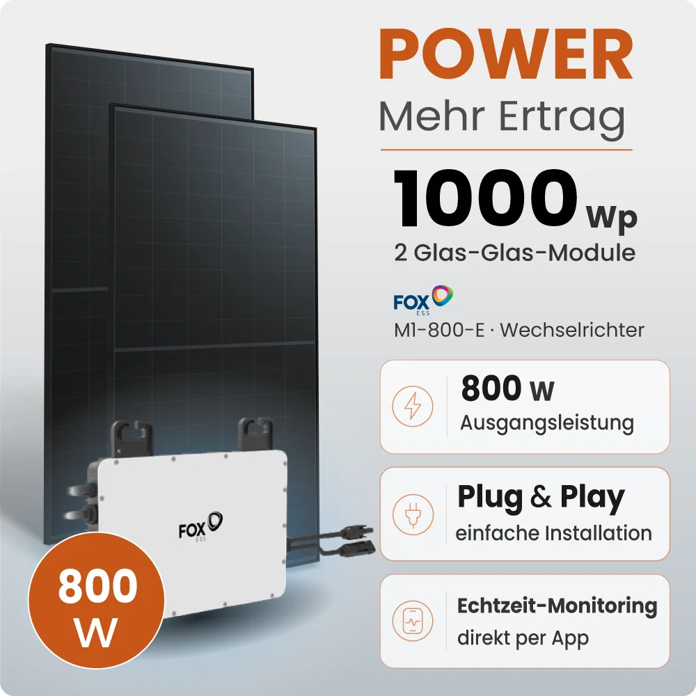 Tepto 1000W Balkonkraftwerk MaxPower mit FoxEss
