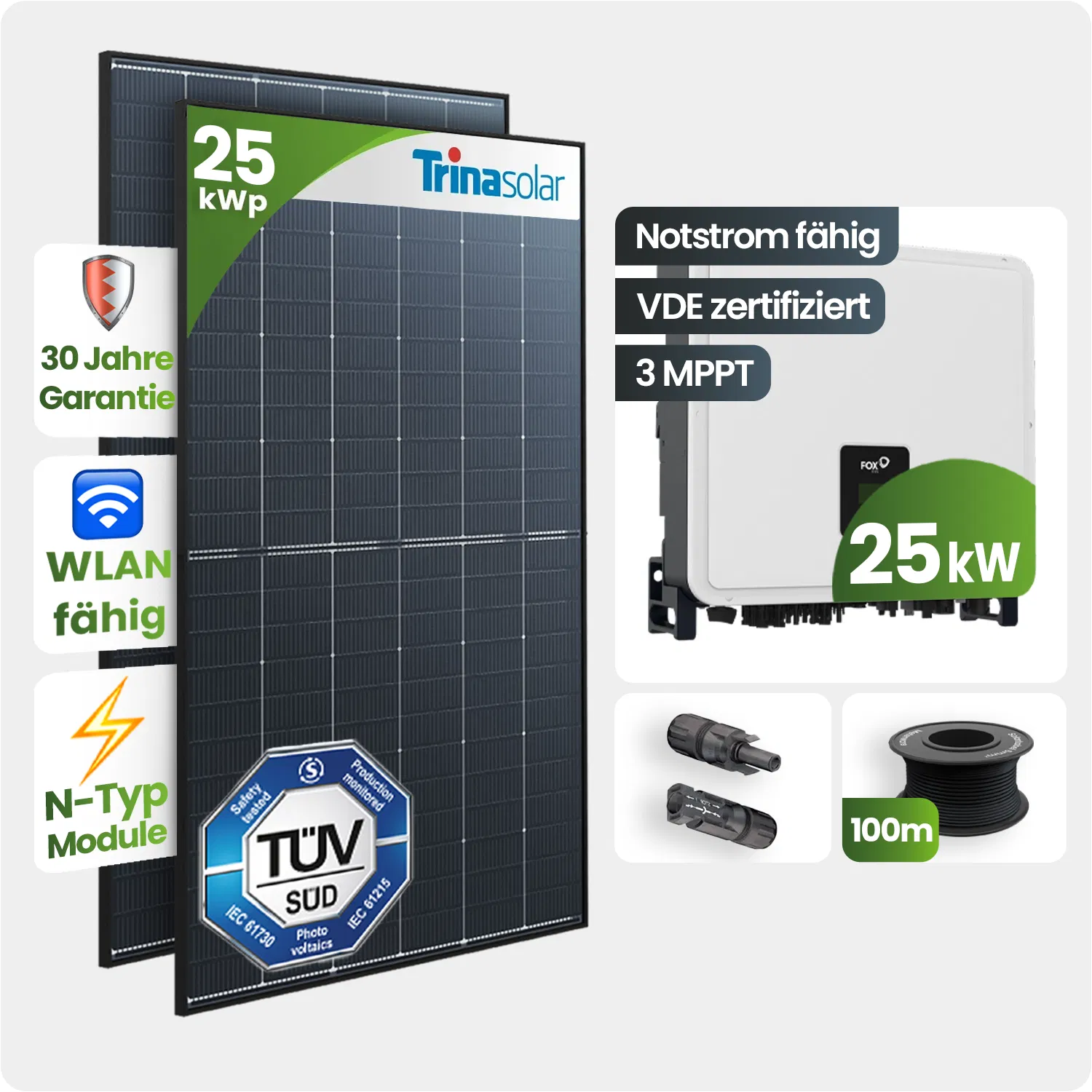 Tepto HomePower 25 kWp Trina FoxEss PV-Anlage Speicher erweiterbar