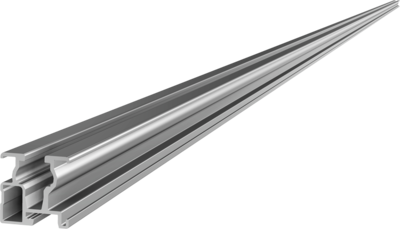 alu profile, aluminium extrusion, channel rail, slotted extrusion, silver anodized