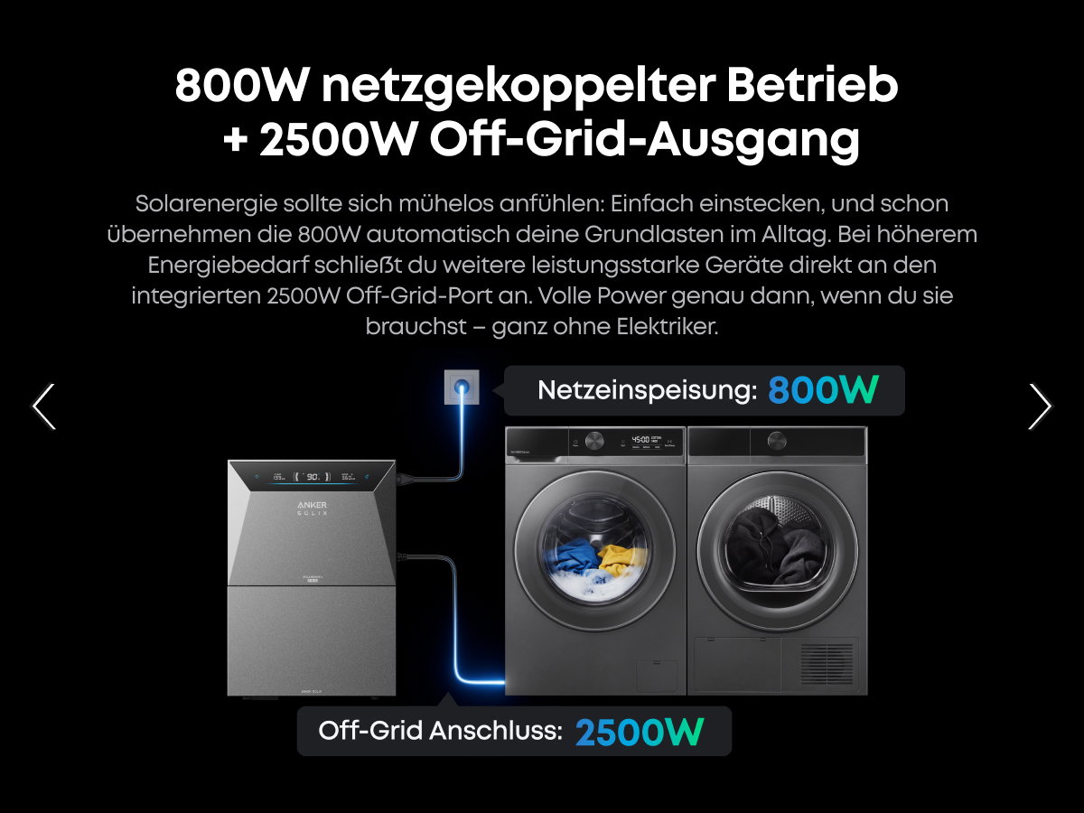 Solaranlage, Off-Grid, Speicher, Wärmespeicher, Waschmaschine