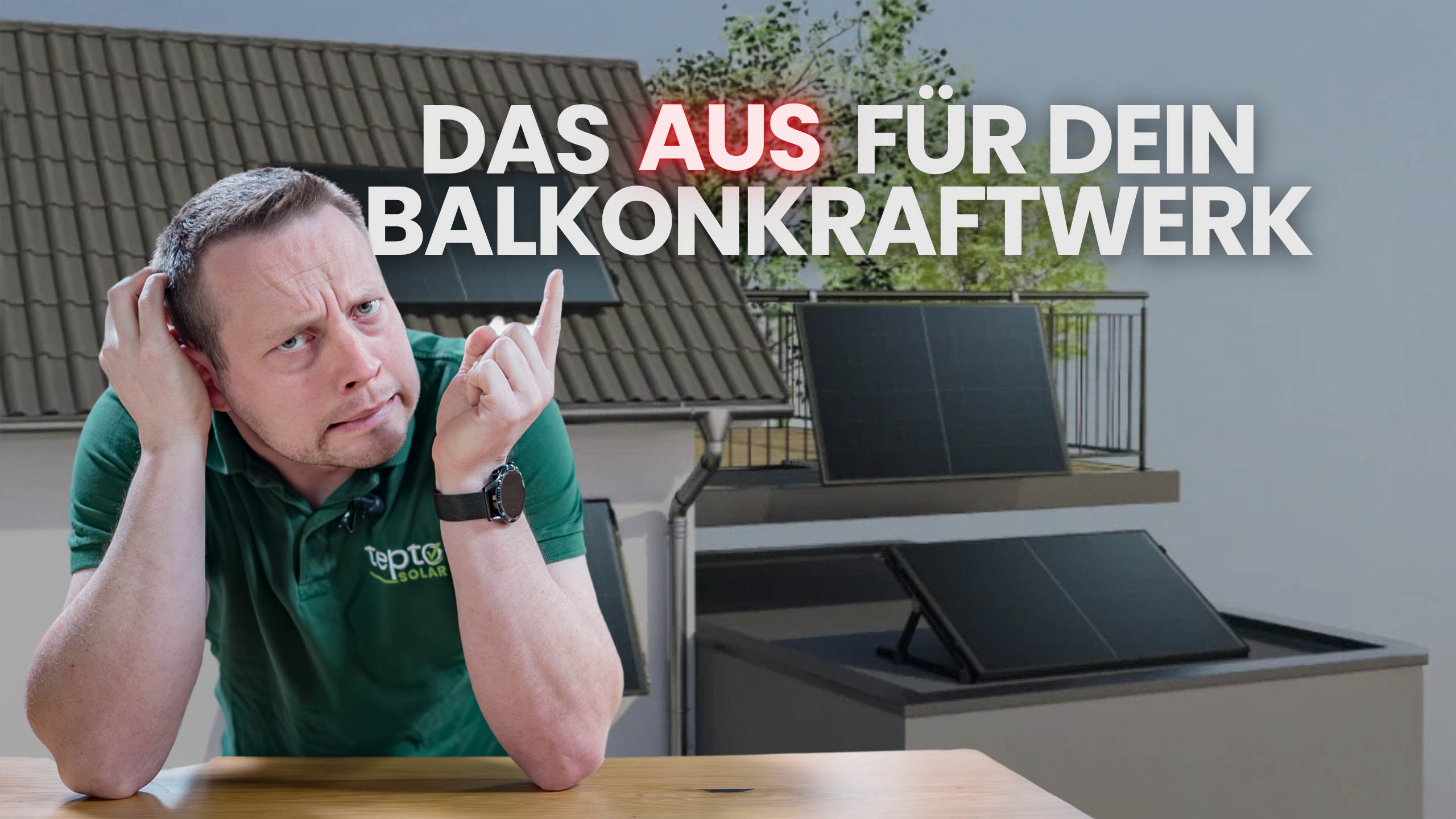 Wird dein Balkonkraftwerk bald verboten? Die Wahrheit über die neue VDE-Regel Erwachsener, Männlich, Mann, Person, Sonnenkollektoren