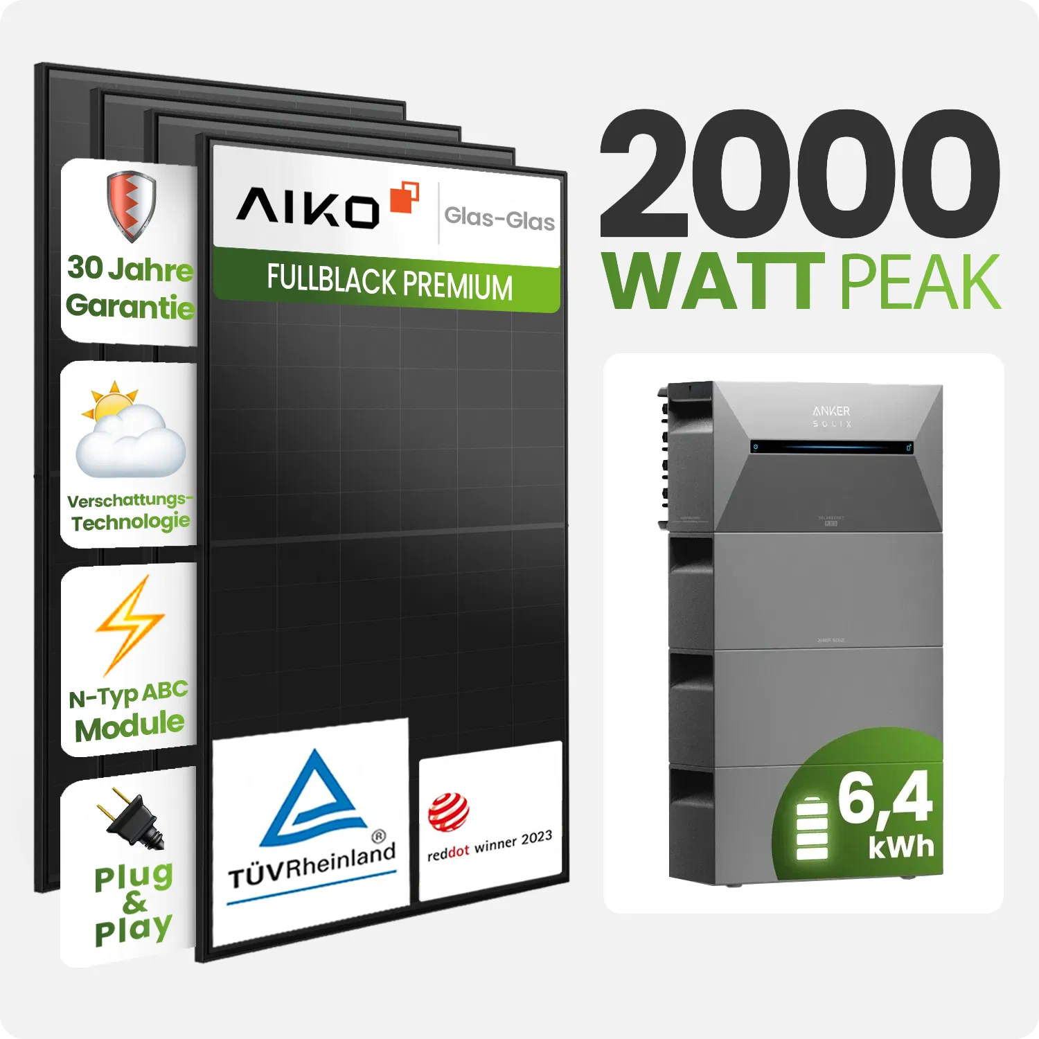 Tepto 2000W Balkonkraftwerk MaxPower mit 6,4 kWh Speicher Tepto 2000W Balkonkraftwerk MaxPower mit 6,4 kWh Speicher