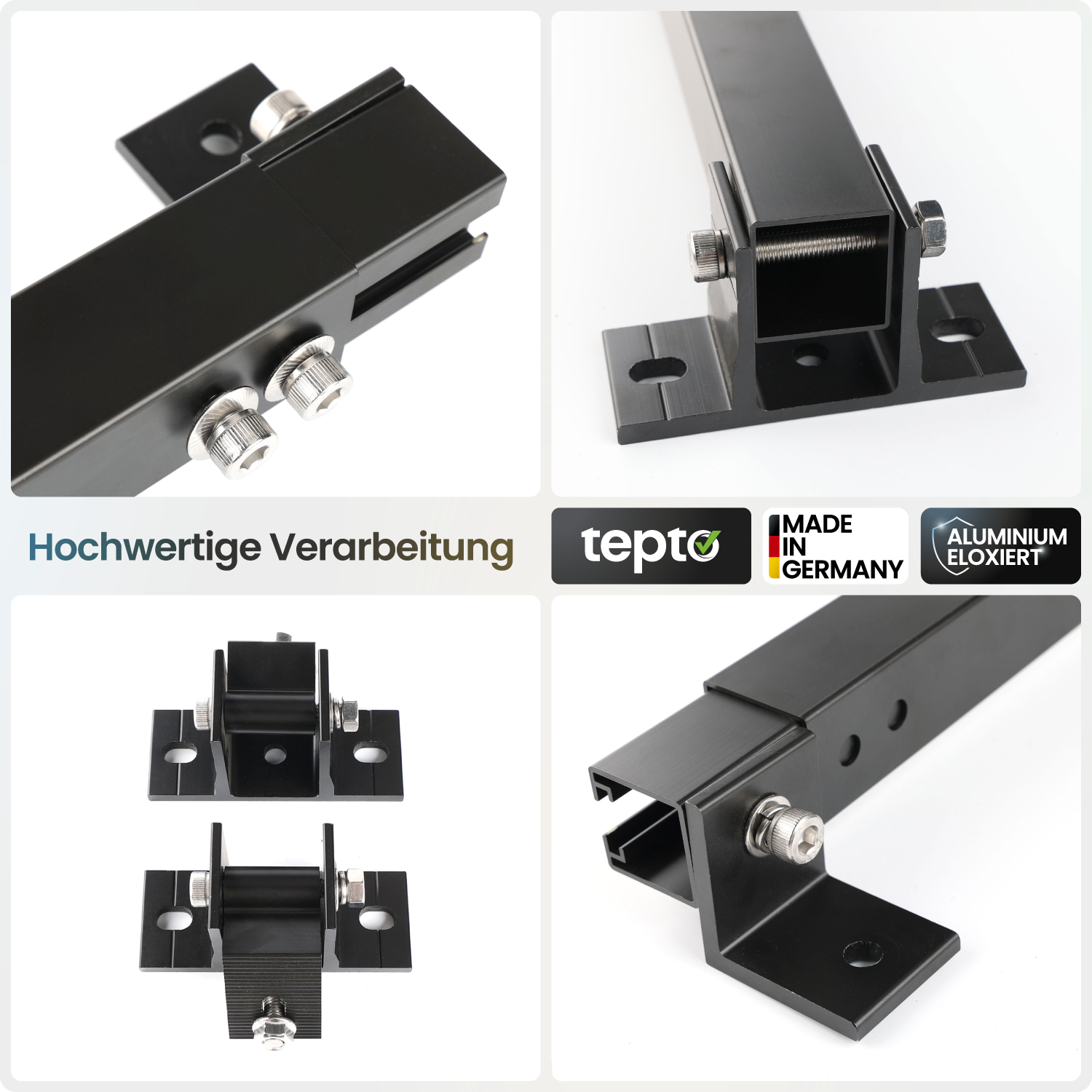 Aluminium, L-Profil, Montagesatz, Schiene, Halterung