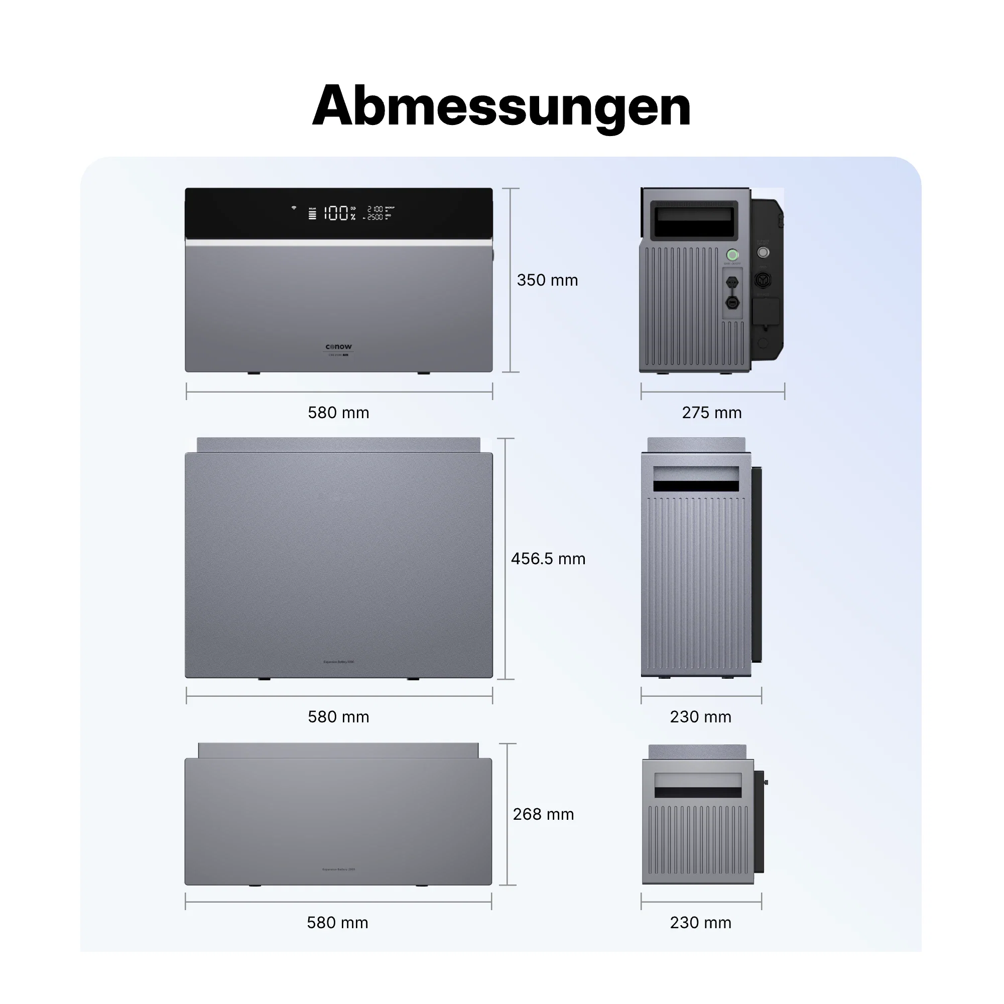 Tepto 2000W Balkonkraftwerk Premium mit Conow 2kWh Speicher
