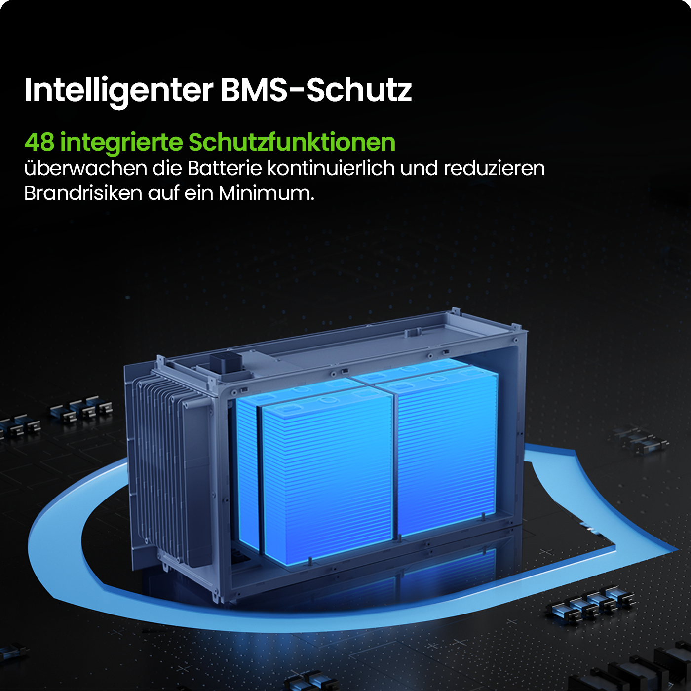 BMS-Schutz, Batterie, Batteriesystem, Schutzfunktionen, Intelligent