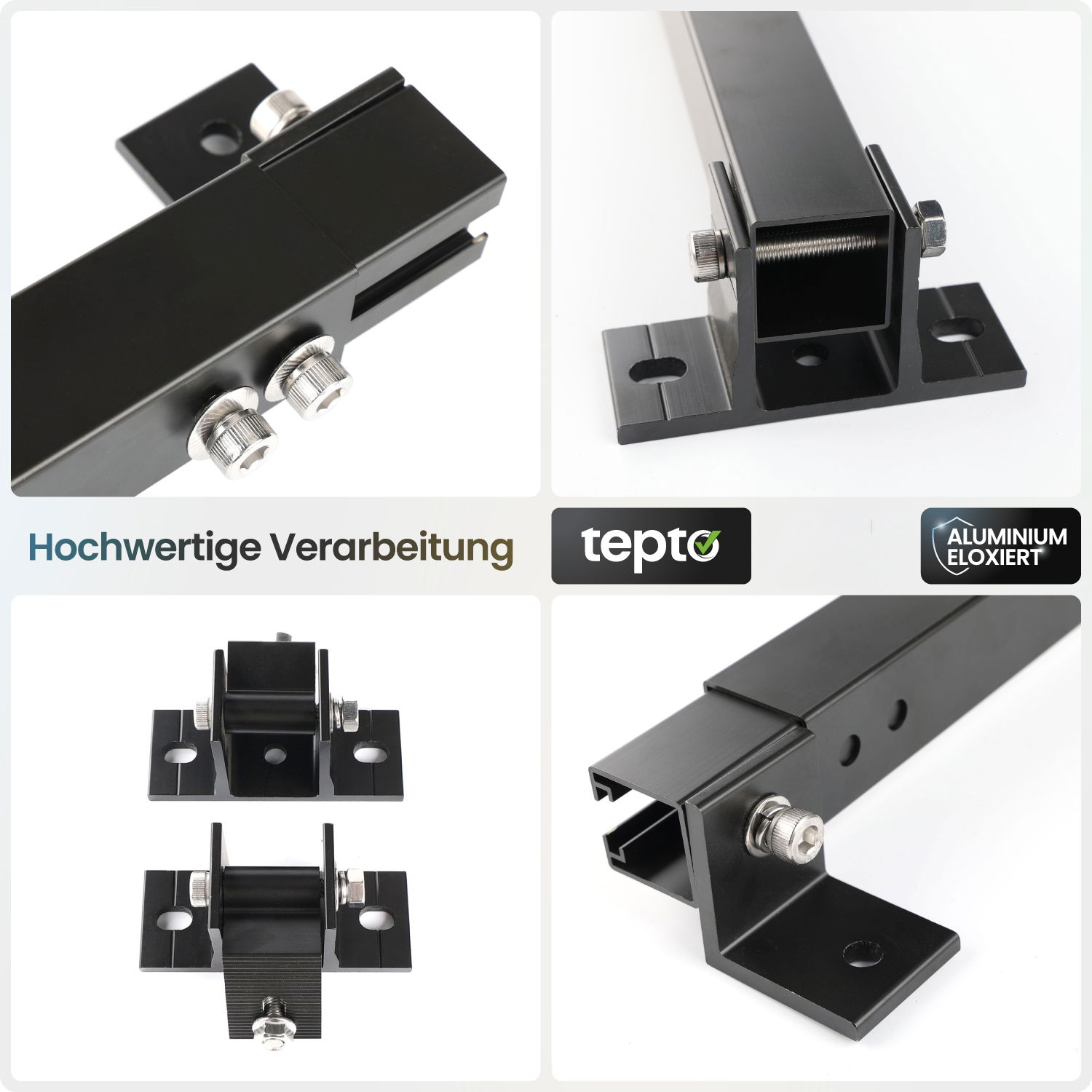 Aluminiumprofil, Schiene, Montagehalter, Gewindebolzen, Klemmbefestigung