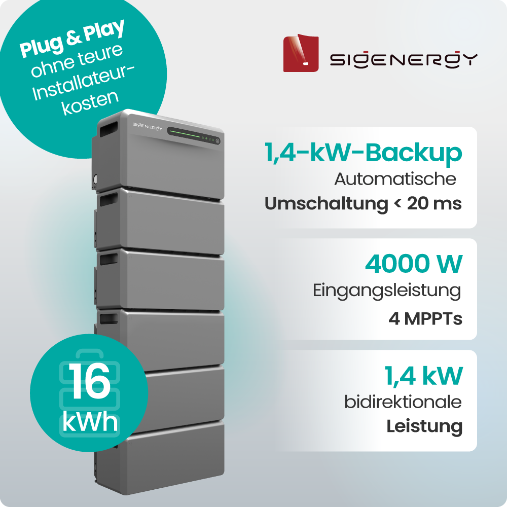 Sigenergy SigenMate Speicherpaket 16,008kWh