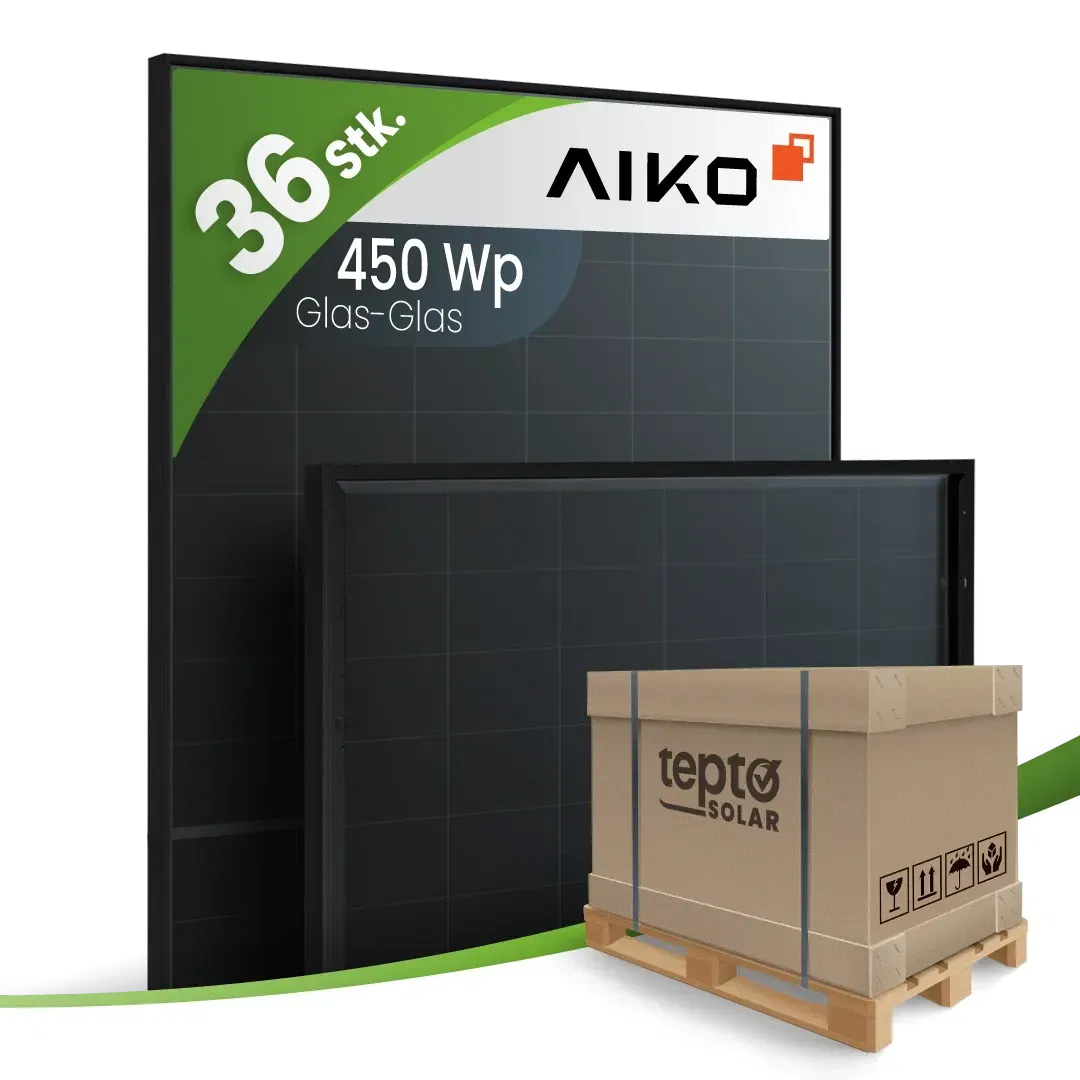 Aiko 450Wp A-MAH54Db N-Type ABC Neostar 2S+ Gen. 2 Glas-Glas Fullblack (Palette) Aiko 450Wp A-MAH54Db N-Type ABC Neostar 2S+ Gen. 2 Glas-Glas Fullblack (Palette)