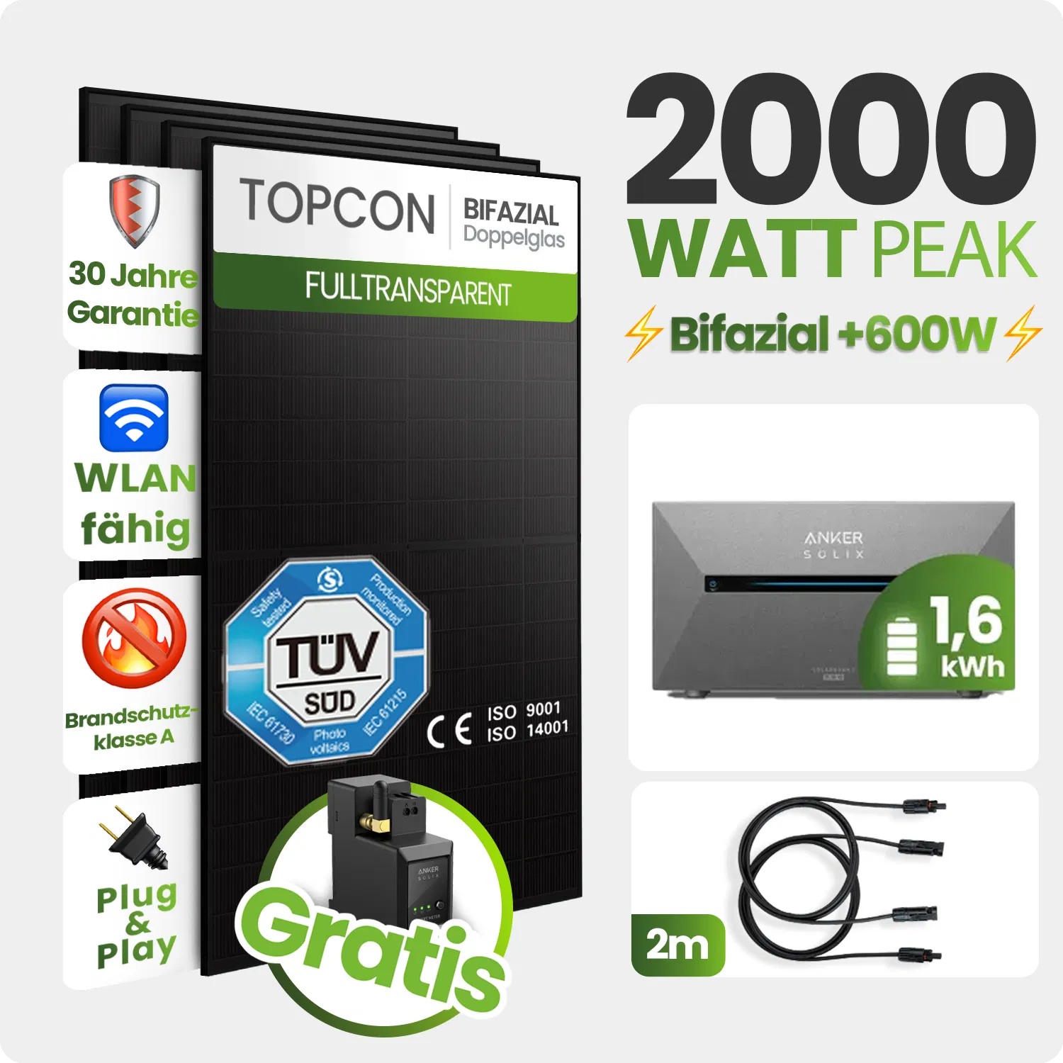 Tepto 2000W Balkonkraftwerk MaxPower mit 1,6 kWh Speicher Tepto 2000W Balkonkraftwerk MaxPower mit 1,6 kWh Speicher