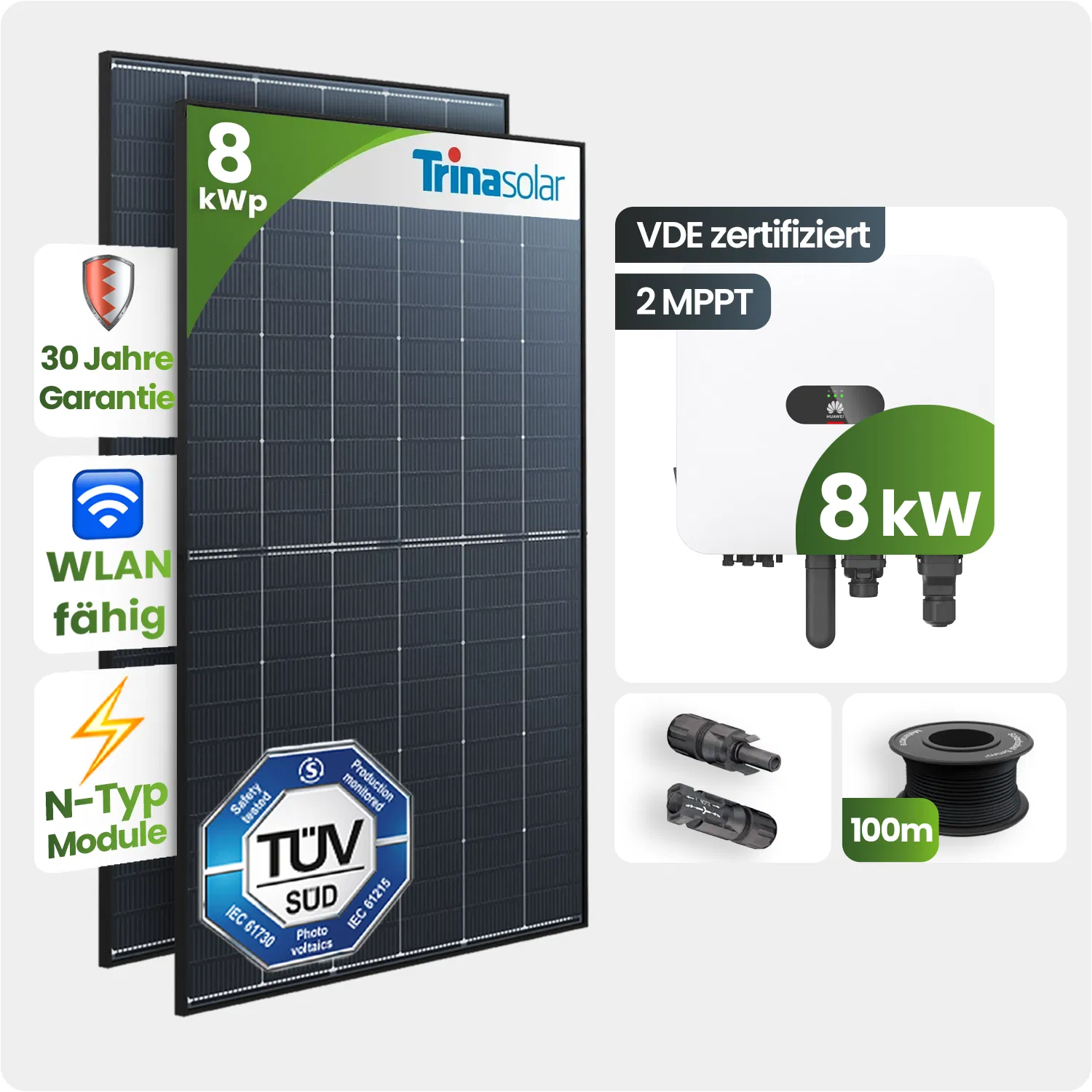 Tepto HomePremium 8 kWp Trina Huawei PV-Anlage Speicher erweiterbar