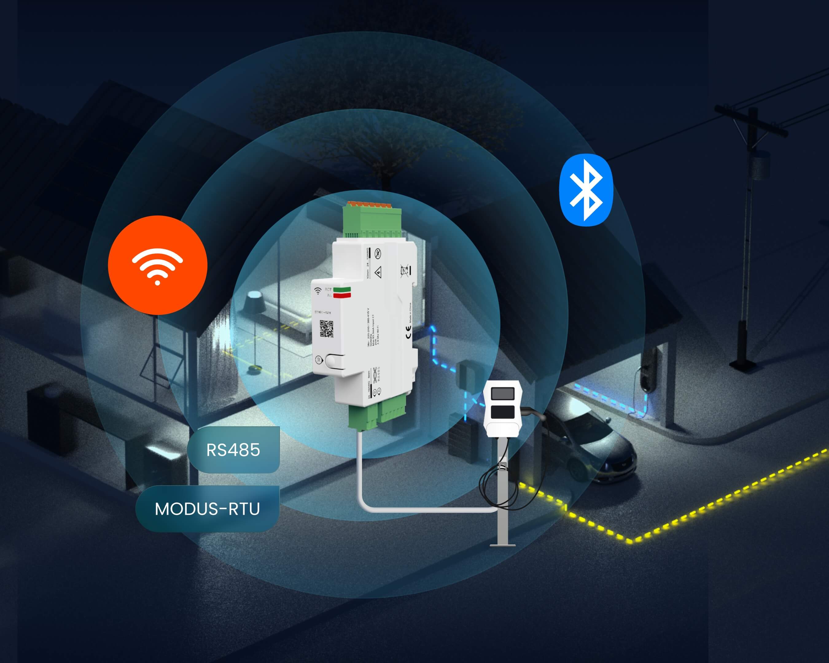 gefäßer, RS485, Modbus-RTU, kabelgebunden, IoT-Gerät