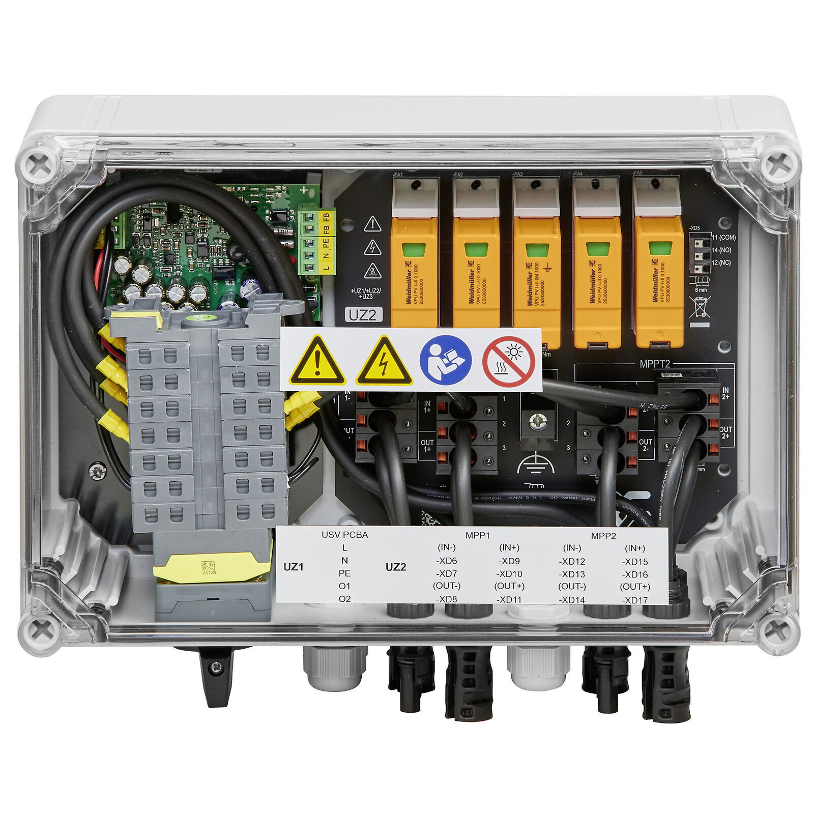 Schaltschrank, Schalteinheit, Elektroanschluss, Kabelsalat, Sicherheitsschilder